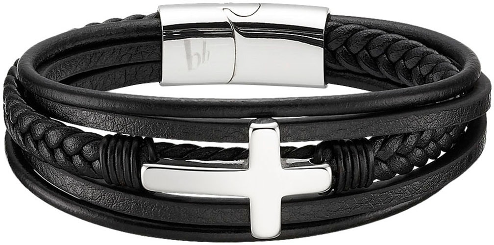 Lederarmband »Schmuck Geschenk Armband Kreuz, B4090B/20/00/21,5«