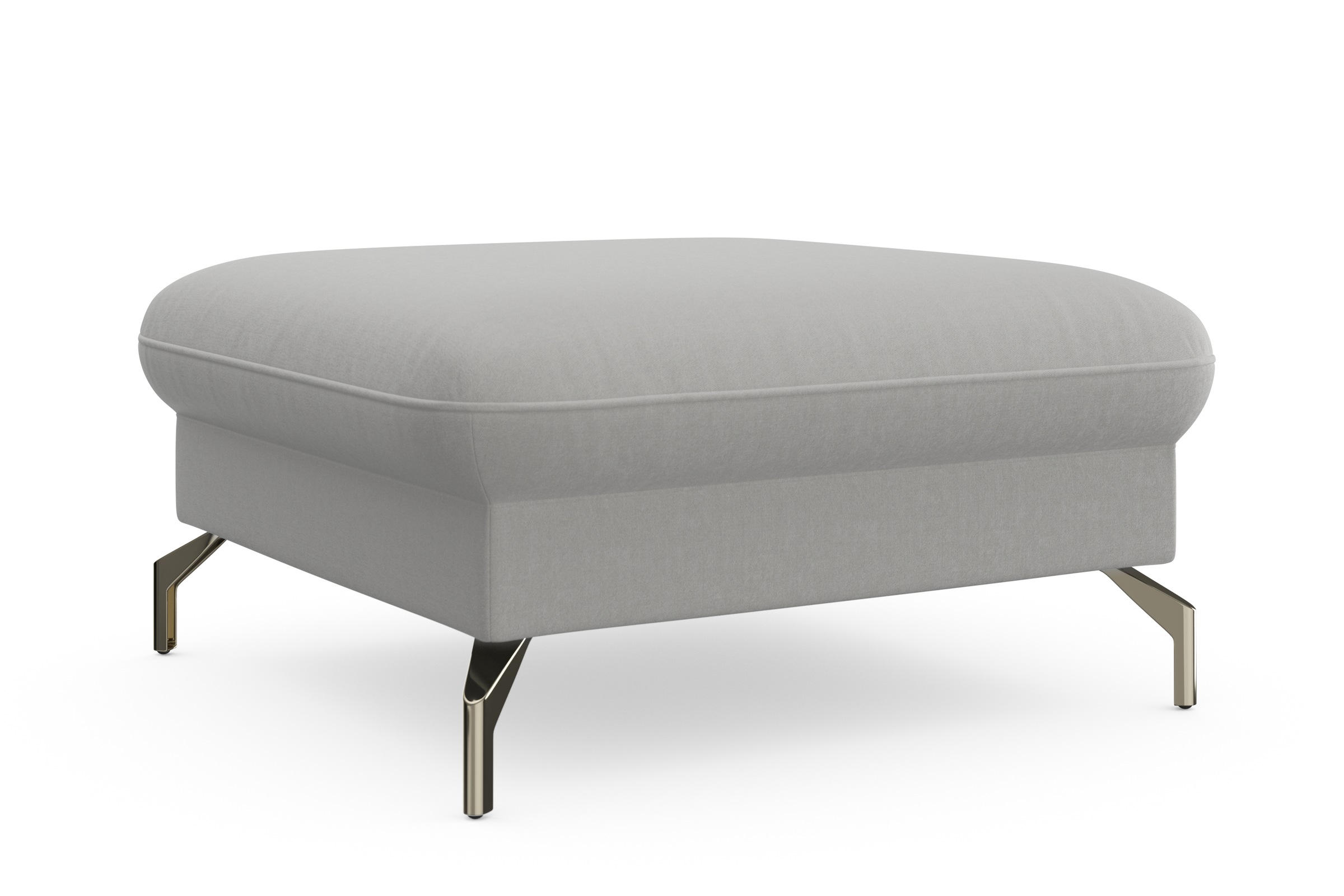 sit&more Hocker »Fashion«, inklusive Federkern, mit satinierten Nickelfüßen