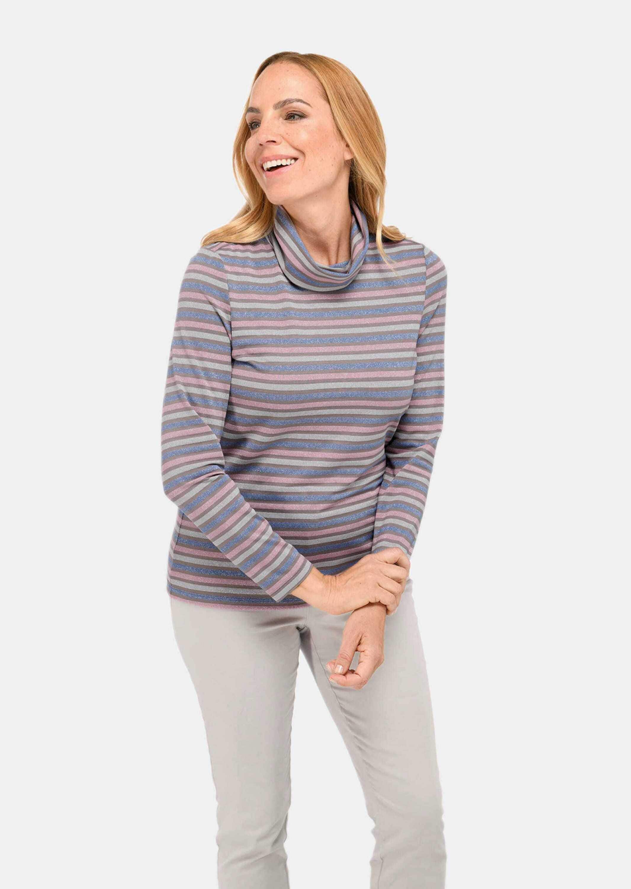 GOLDNER Rollkragenpullover »Ringelshirt Hautsympathisches Ringelshirt mit Rollkragen«