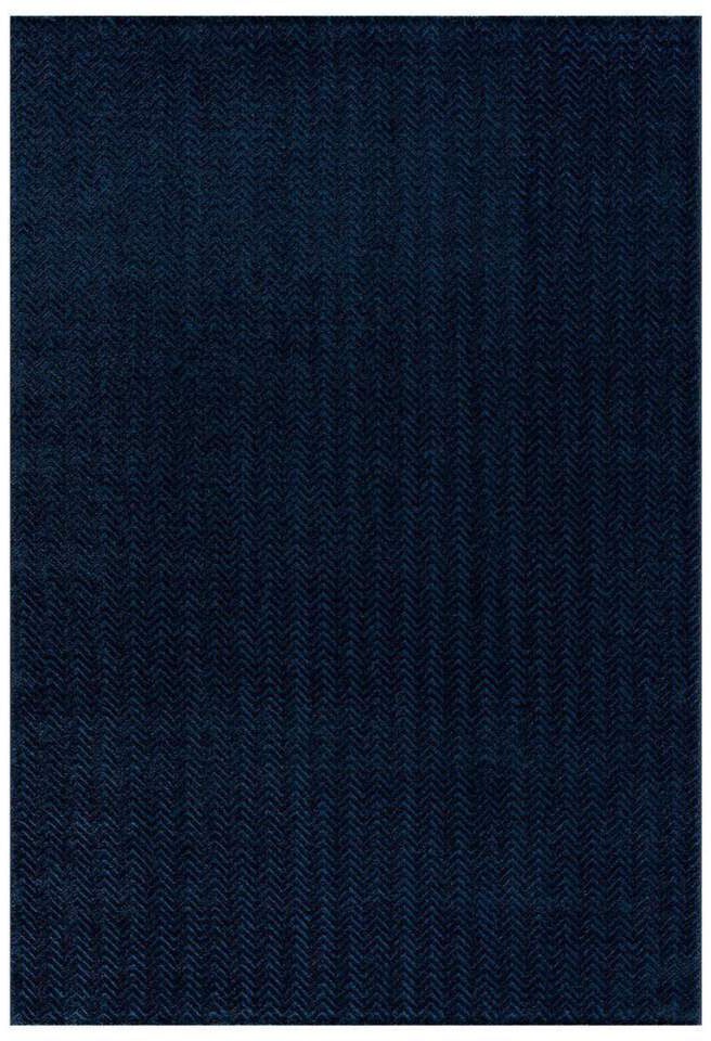 Carpet City Teppich »Friseé-Teppich FANCY805«, rechteckig, 12 mm Höhe, Läufer, Kurzflor, Einfarbig, 3D-Optik, Zickzack Look, Wohnzimmer