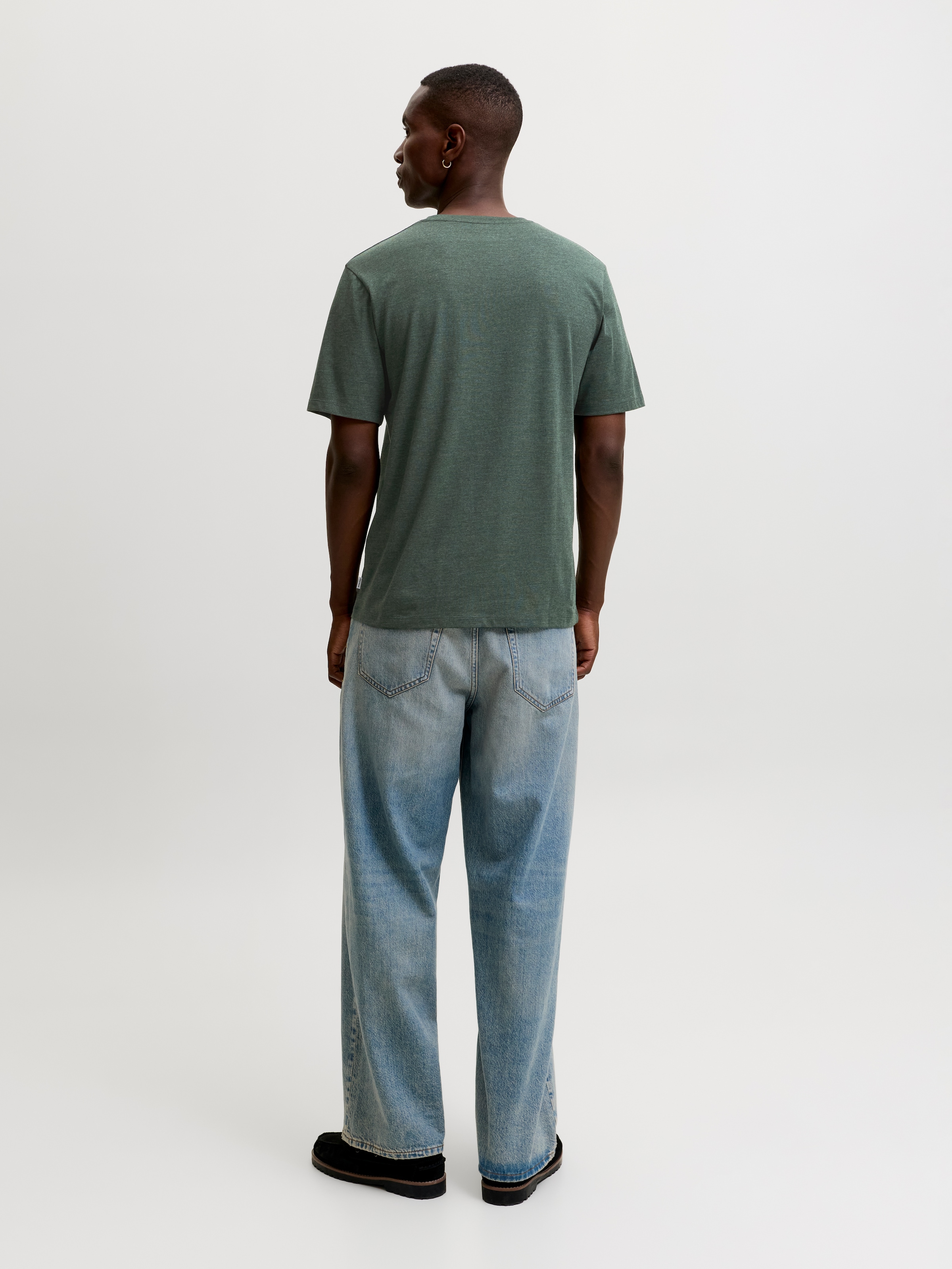 Jack & Jones Rundhalsshirt »JJEORGANIC MELANGE TEE SS O-NECK NOOS« Baumwollmischung, regular fit