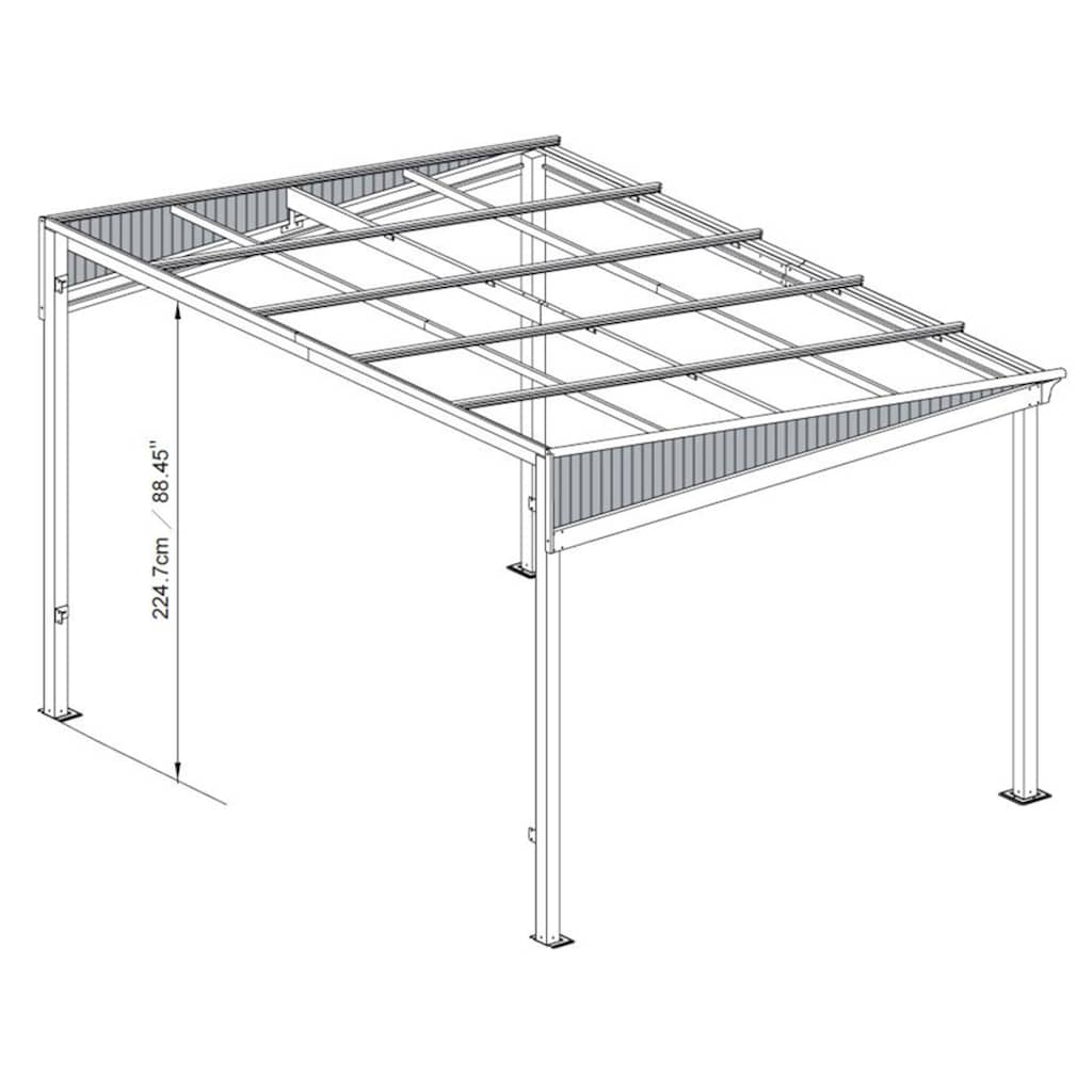 Sojag Anbaupavillon »St. Barthelemy 10x12 anthrazit«