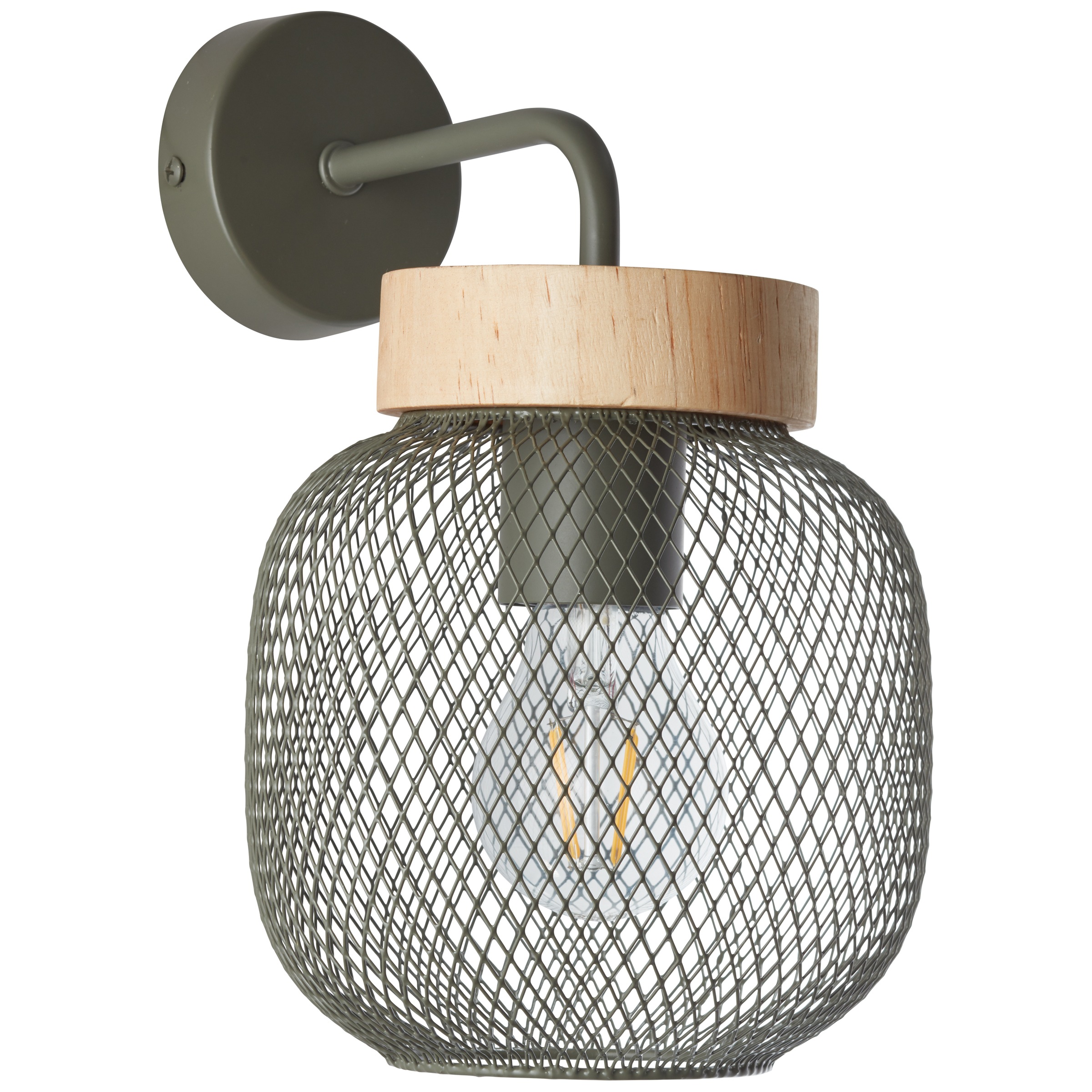 Brilliant Wandleuchte »Giada«, 1 flammig, Leuchtmittel E27 | ohne Leuchtmittel, Wandlampe, Höhe 26,5 cm, 1x E27, Metall/Holz