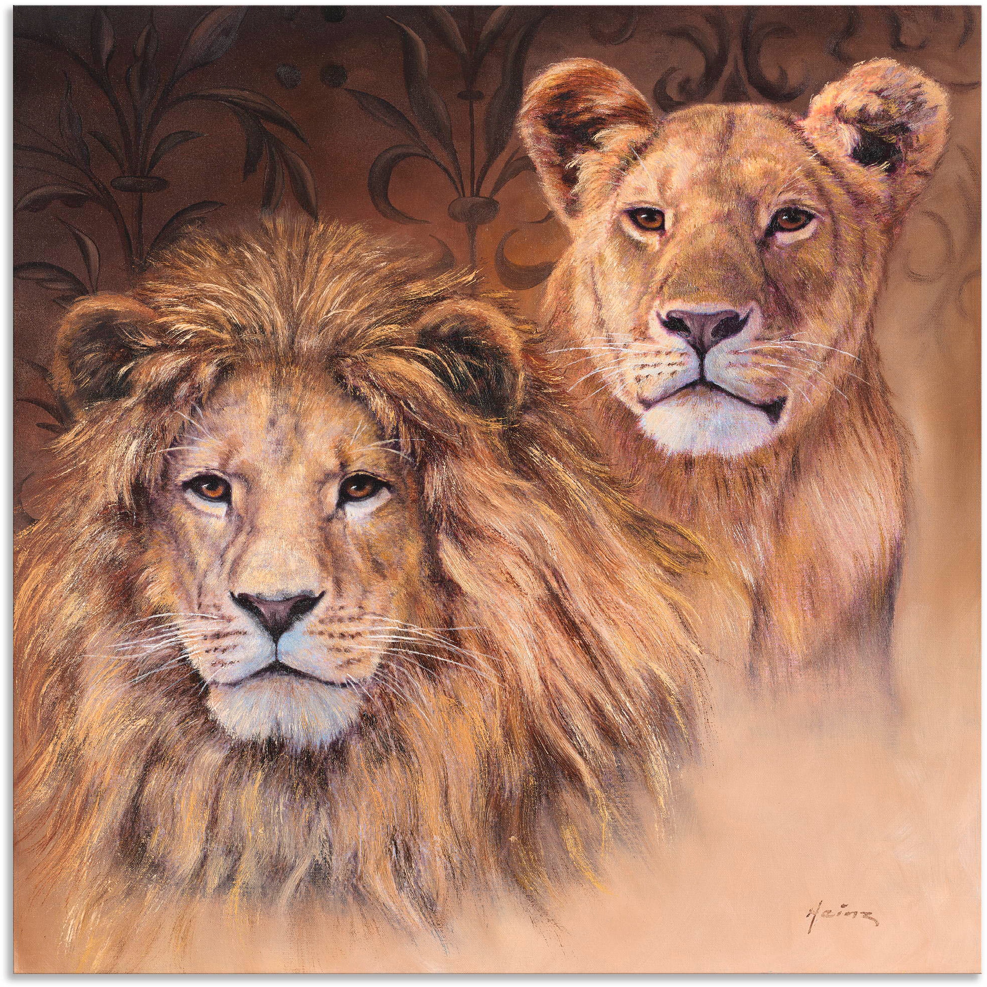 versch. Größen »Löwen«, oder Wildtiere, bestellen (1 Artland Alubild, in als Leinwandbild, Wandbild St.), Rechnung Wandaufkleber Poster auf