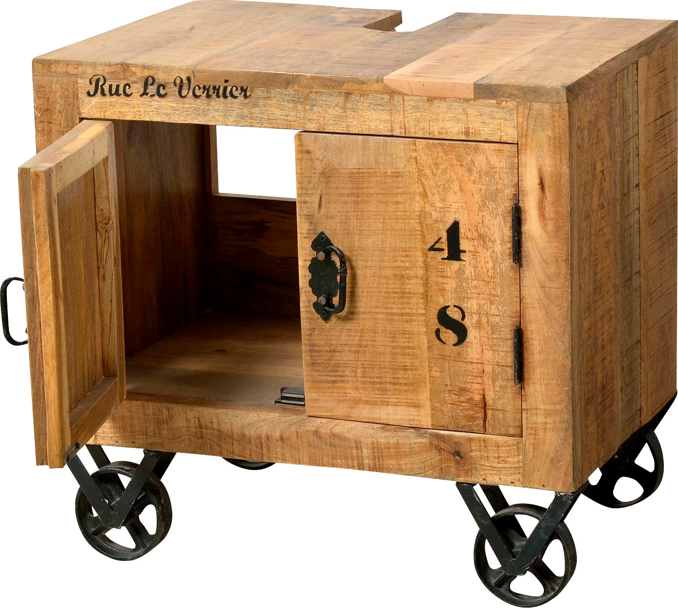 SIT Unterschrank, mit schwarzem Aufdruck im Industrial-Stil