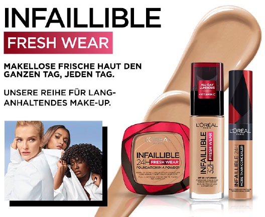 L'ORÉAL PARIS Puder »Infaillible 24H Fresh Wear«, mit langanhaltender Formel