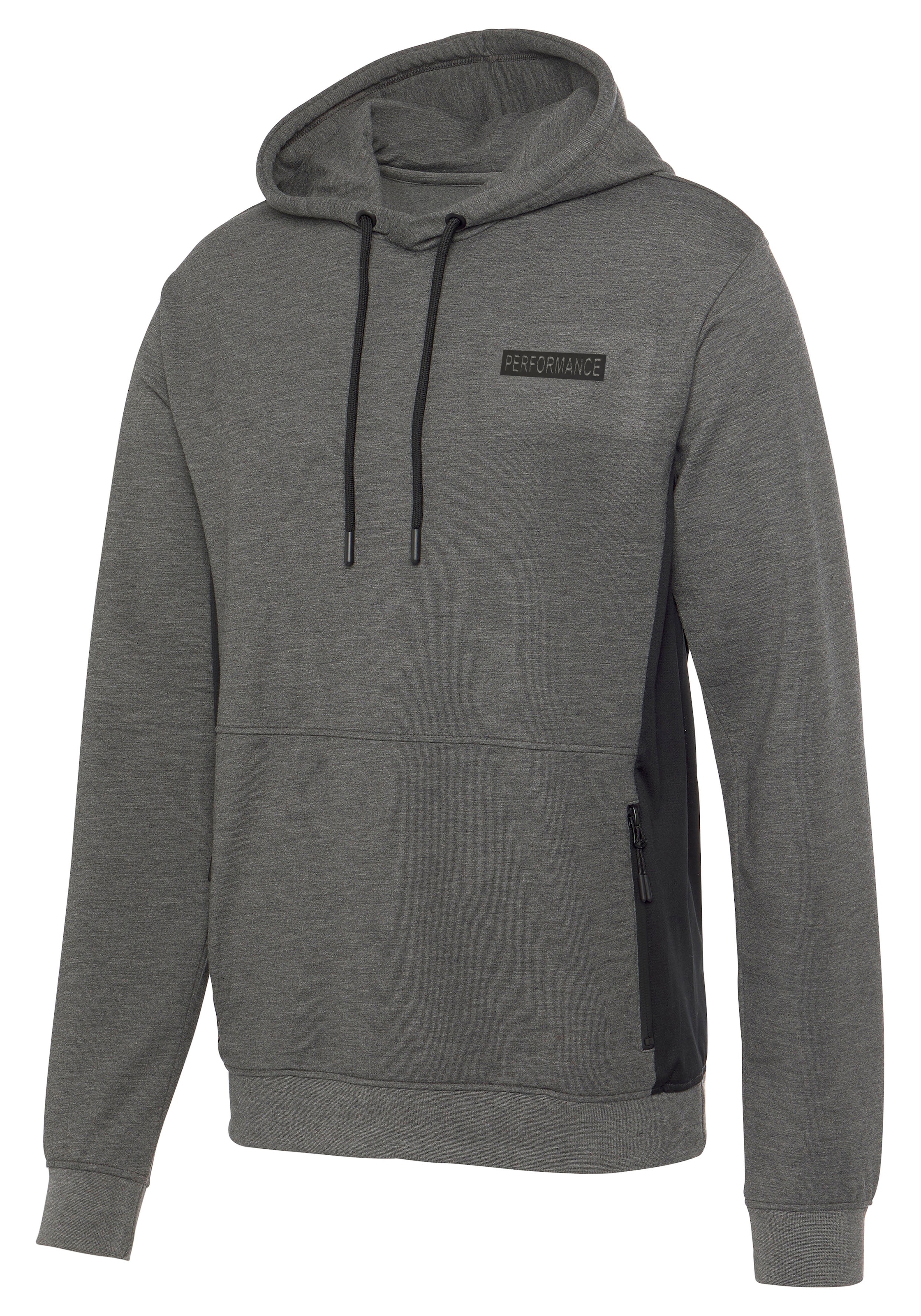 AUTHENTIC LE JOGGER Kapuzenpullover »- Sport-Hoodie«, melierte Optik, mit Reißverschlusstasche