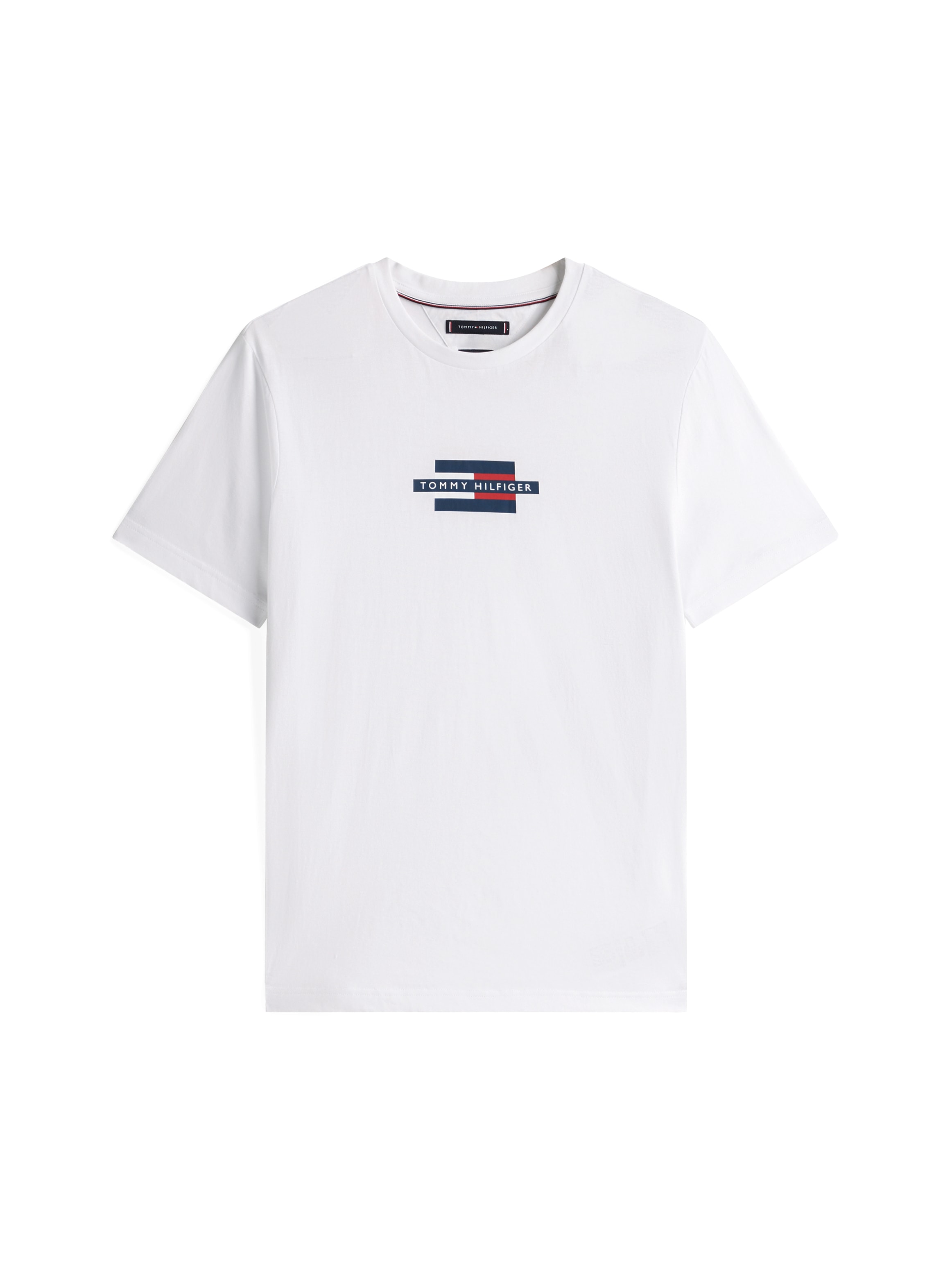Tommy Hilfiger Kurzarmshirt »FLAG BOX TEE«, Mit Rundhalsausschnitt