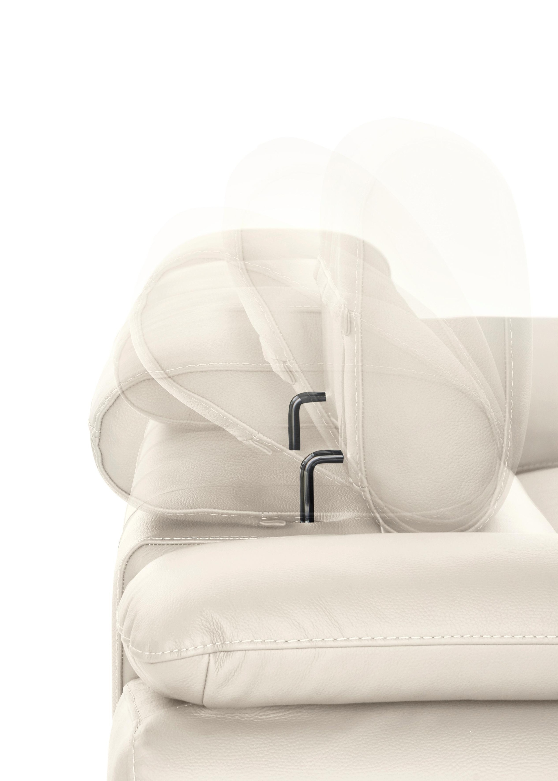 CALIA ITALIA Ecksofa »Magic, ein italienisches Sofa zum Träumen, erstklassiger Sitzkomfort«, mit verstellbaren Kopfteilen, in 2 Lederqualitäten