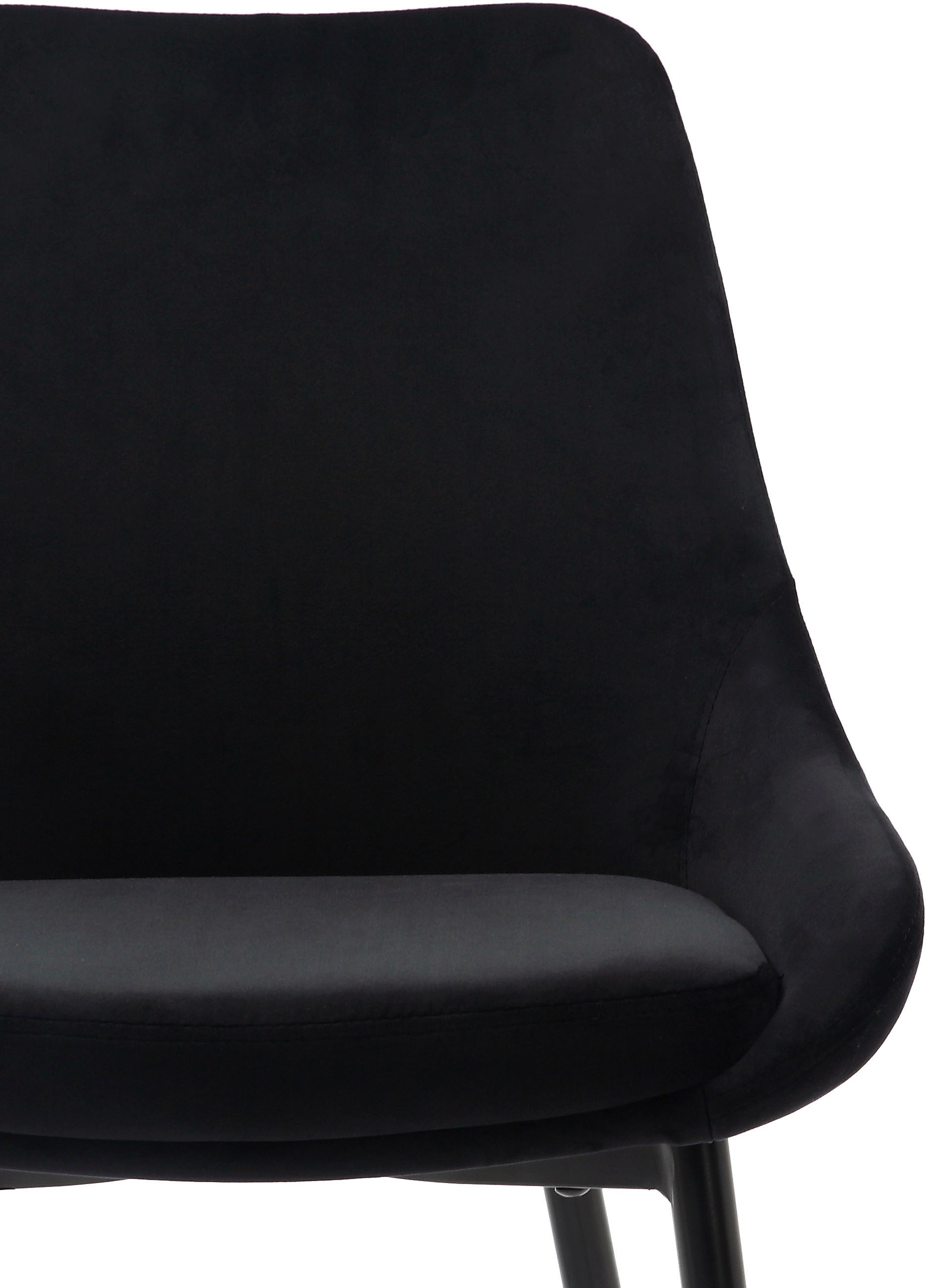 INOSIGN Esszimmerstuhl »Niam, TOPSELLER!«, Samtvelours, 2er Set, schwarze Metallbeine, pflegeleichter Samtvelours Bezug