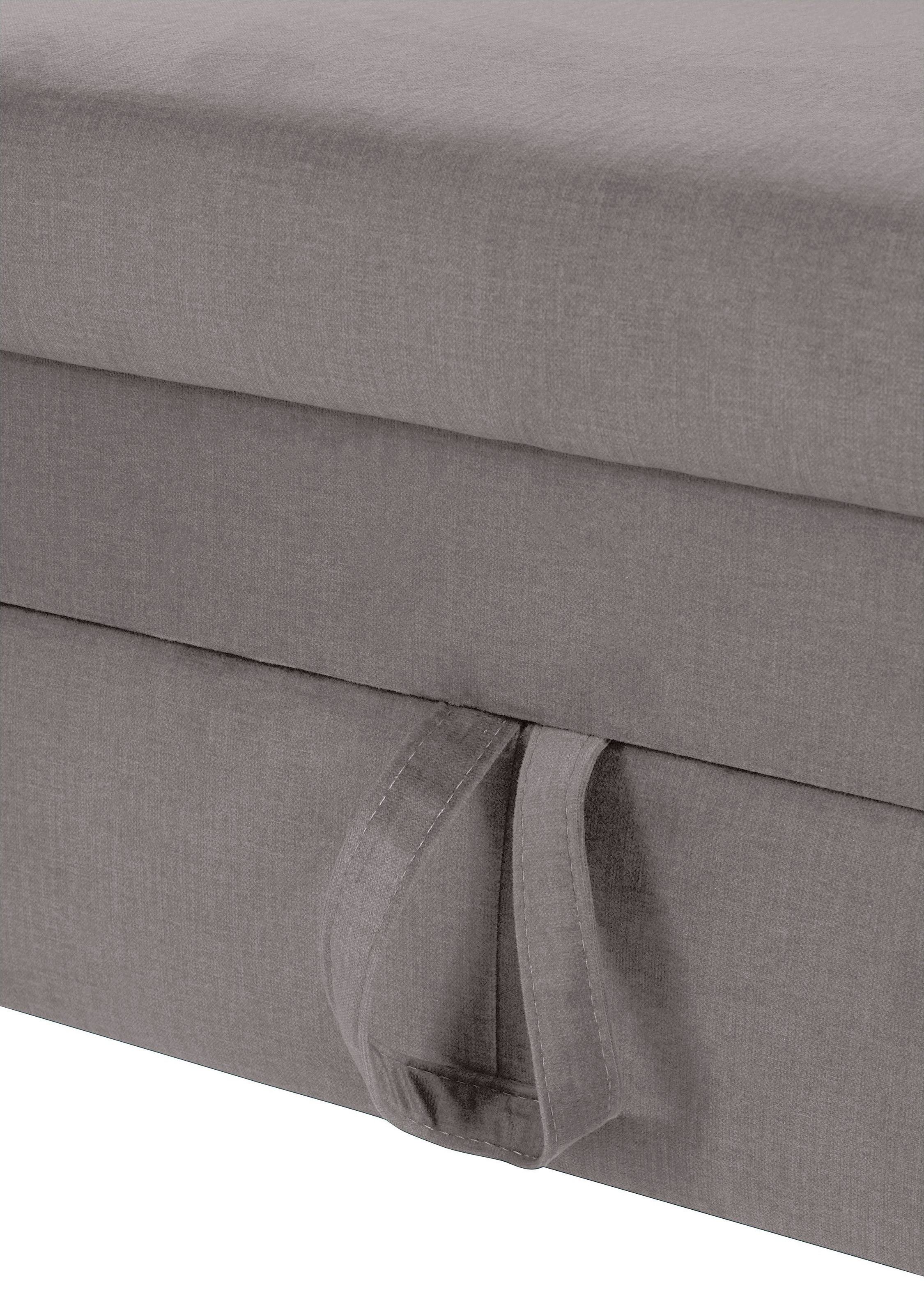 COTTA Polstergarnitur »Morven L-Form«, (Set), Set bestehend aus: Ecksofa mit Kopfteilverstellung & Hocker