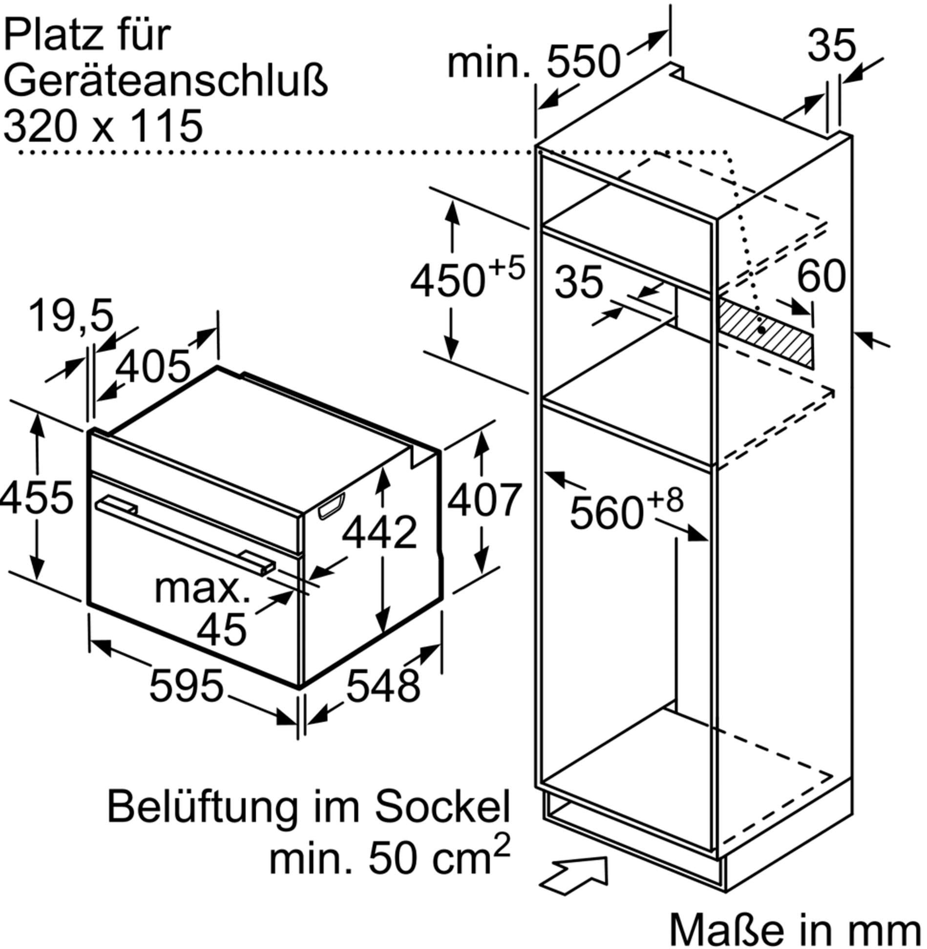 BOSCH Backofen mit Mikrowelle  »CMG633BB1«, mit Automatikprogrammen