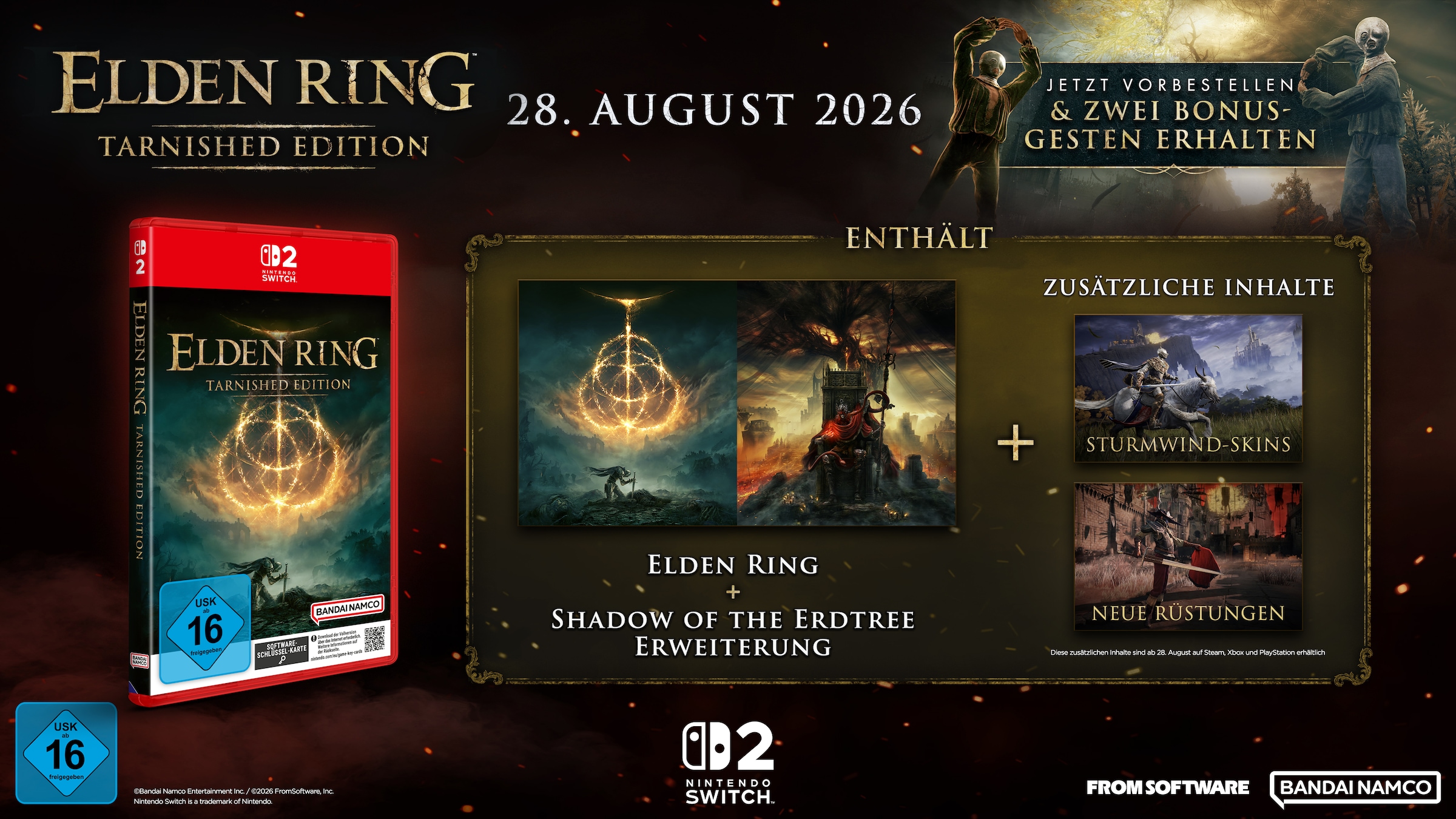 Bandai Spielesoftware »Elden Ring Tarnished Edition« Nintendo Switch 2