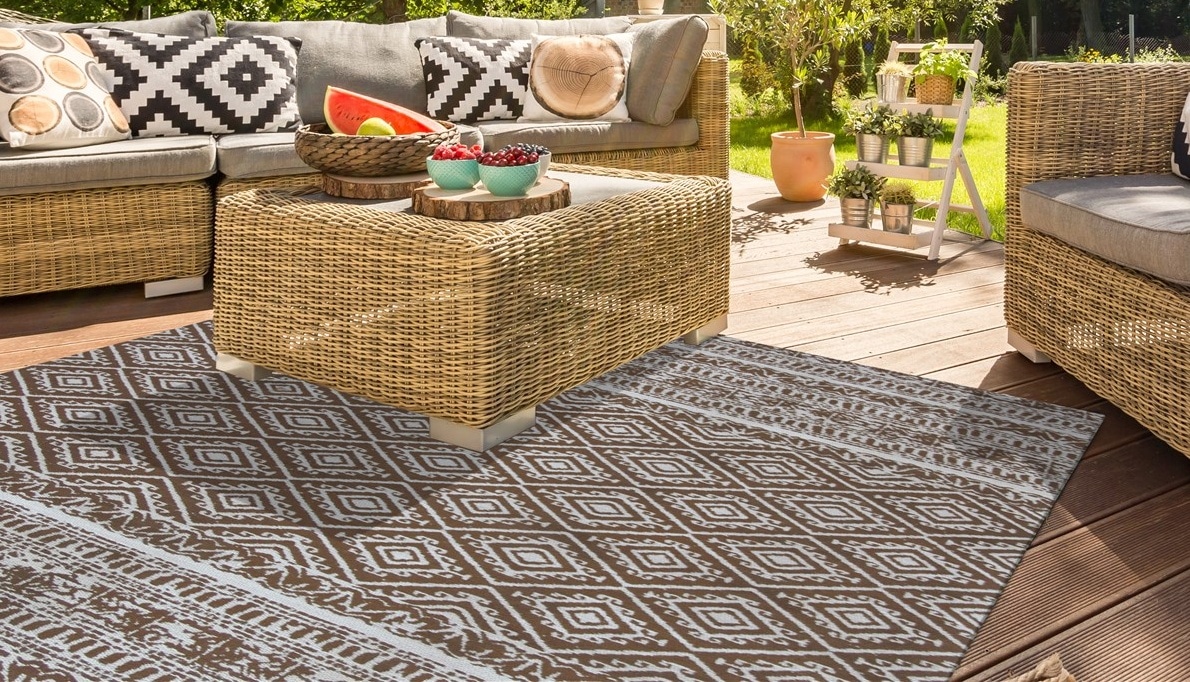 Kayoom Teppich »Sunny 110« rechteckig 8 mm Höhe Besonders pflegeleicht. Im Innen- und Außenbereich verwendbar.