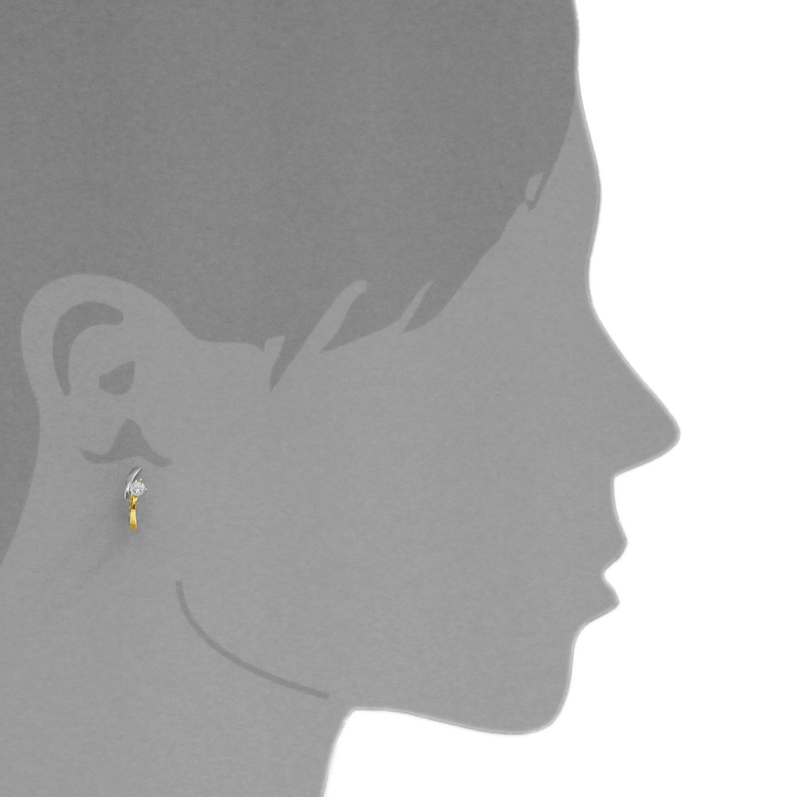 OSTSEE-SCHMUCK Klappcreolen »- Rike - Gold 333/000 - Zirkonia«