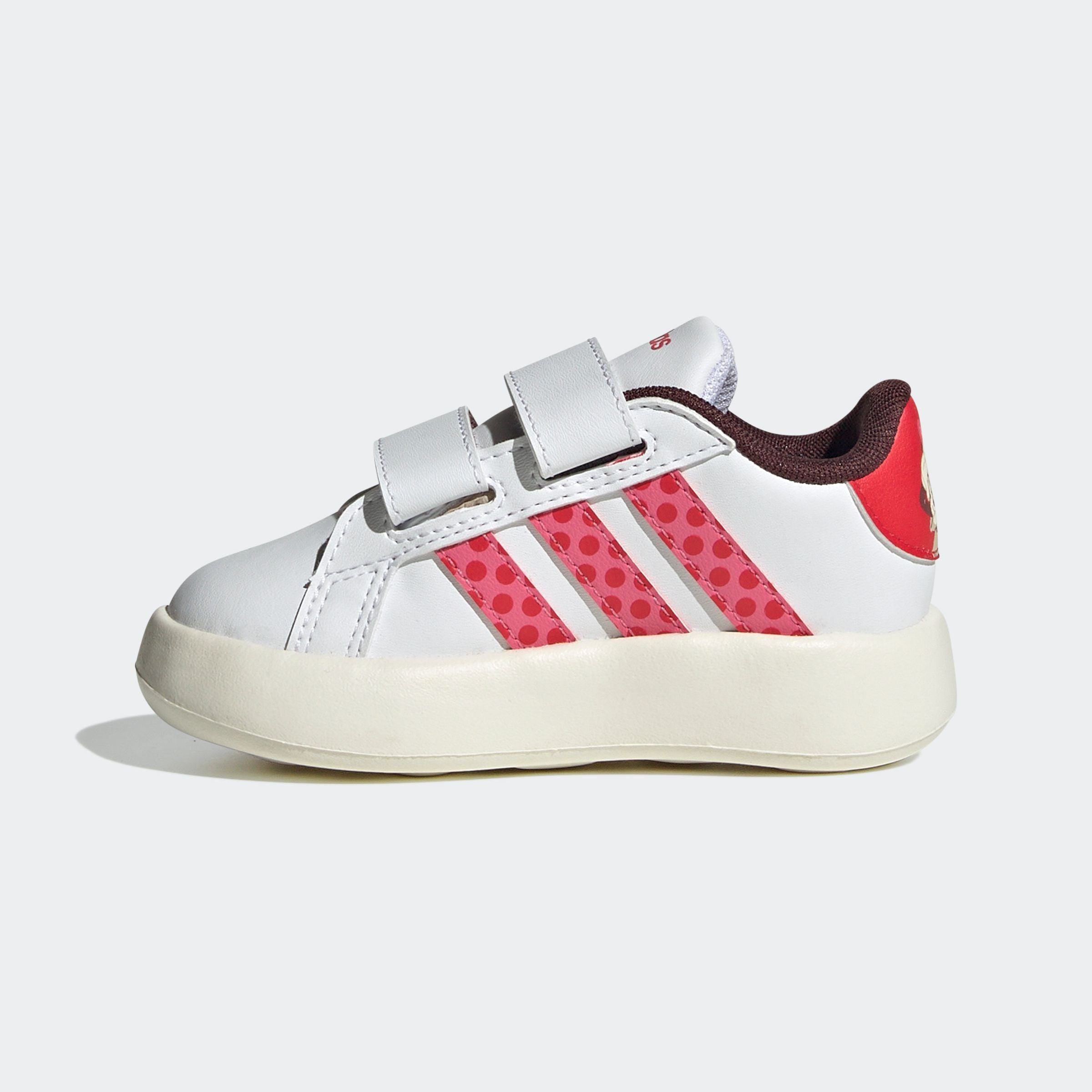 adidas Sportswear Klettschuh »ADIDAS DISNEY MINNIE MAUS KIDS GRAND COURT 2.0 SCHUH«, Design auf den Spuren des adidas Superstar, für Kinder