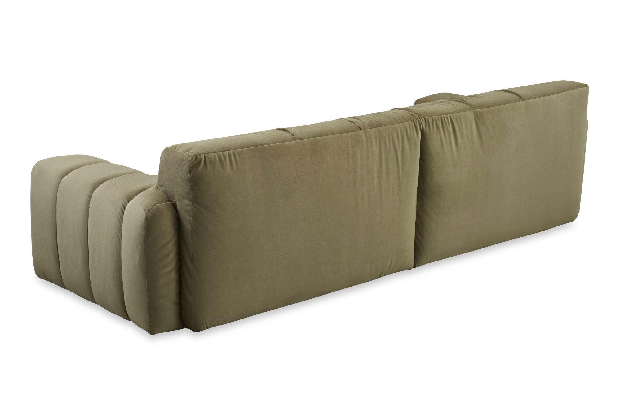 INOSIGN 3-Sitzer »Calmara, Breite 286 cm, weicher Lounge-Sitzkomfort«, bodentief, Samt oder Chenille, mit Knopfsteppung