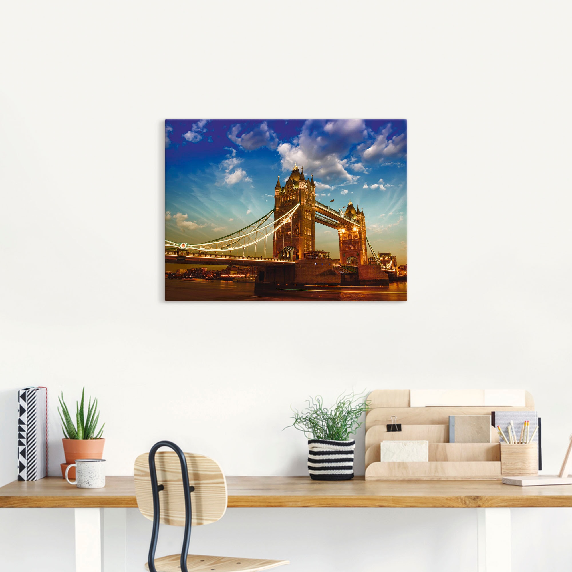 Artland Wandbild »Tower Bridge«, Brücken, (1 St.), als Leinwandbild, Wandaufkleber in verschied. Größen