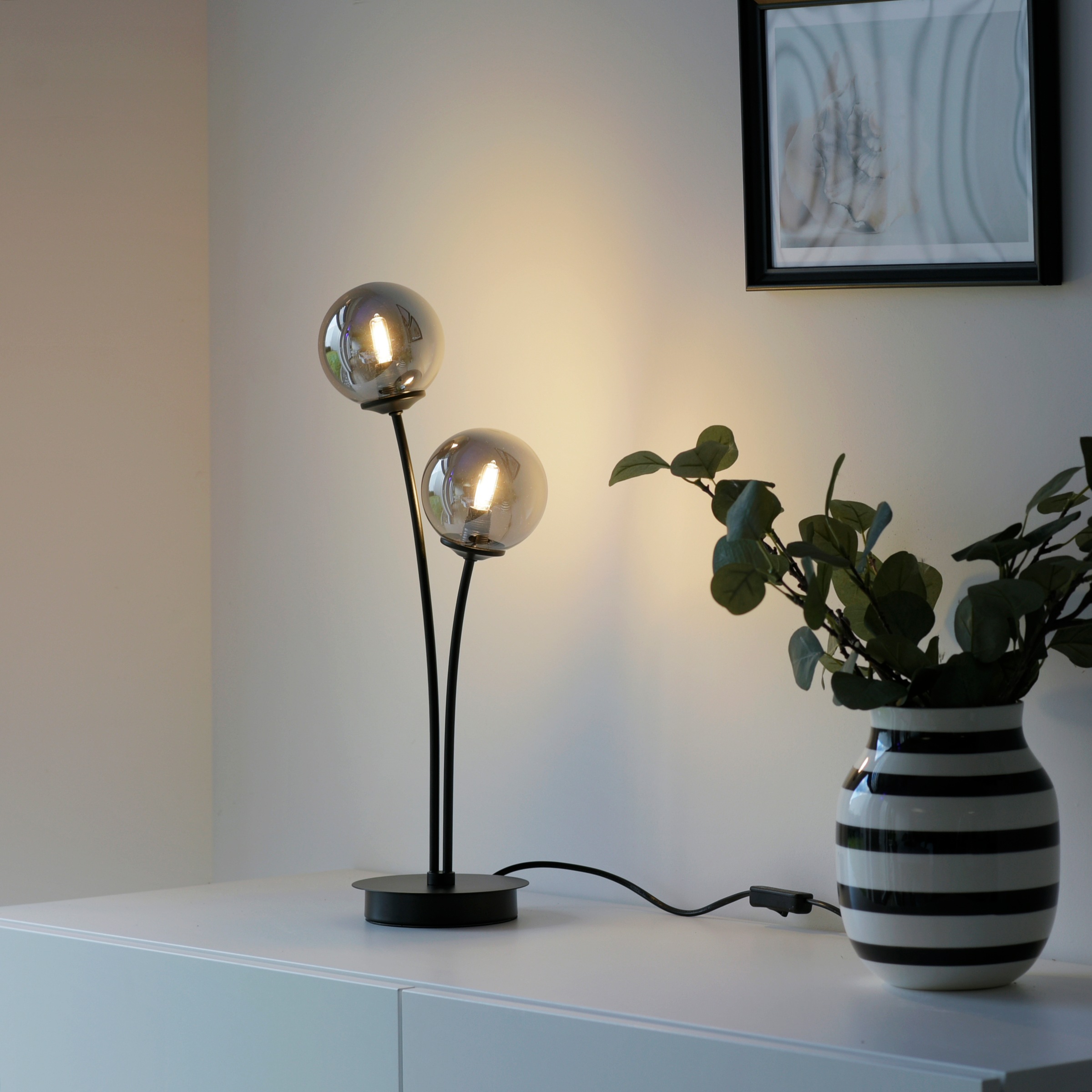 Paul Neuhaus LED Nachttischlampe »WIDOW«, 2 flammig, Leuchtmittel G9 | LED wechselbar, Schalter, Schnurschalter