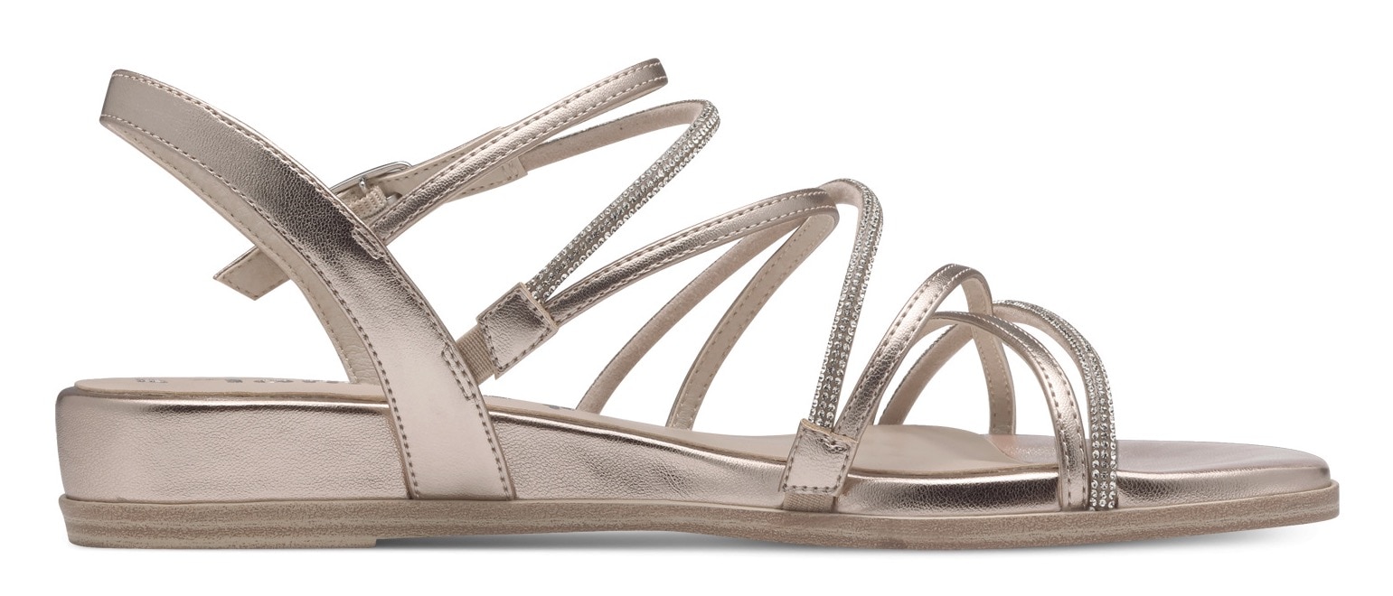 Tamaris Keilsandalette  , Riemchensandale, Sommerschuh mit glitzernden Strasssteinchen