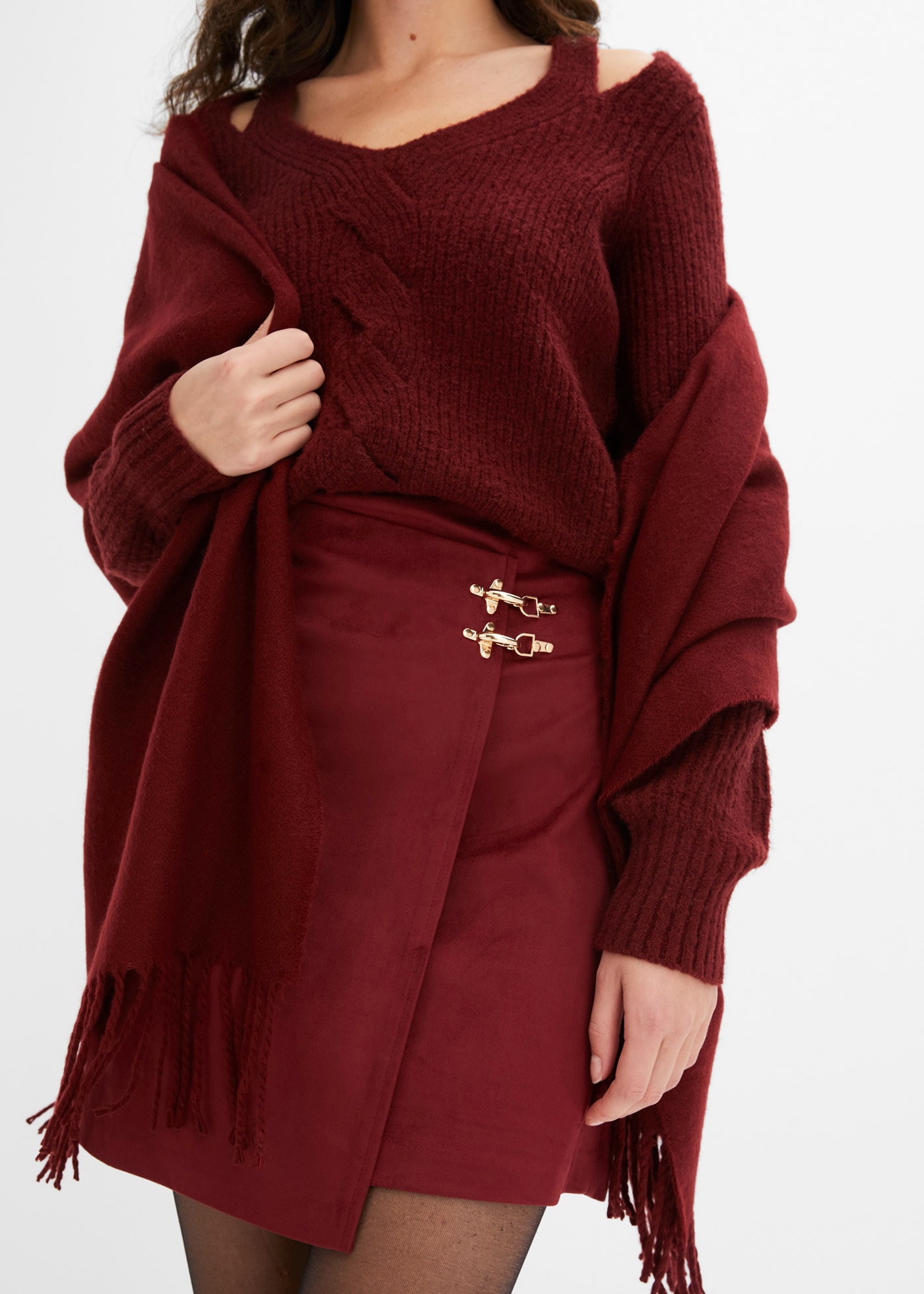 bonprix Lederimitatrock »Lederimitat-Rock in Wickeloptik« Lederimitat-Rock in Wickeloptik