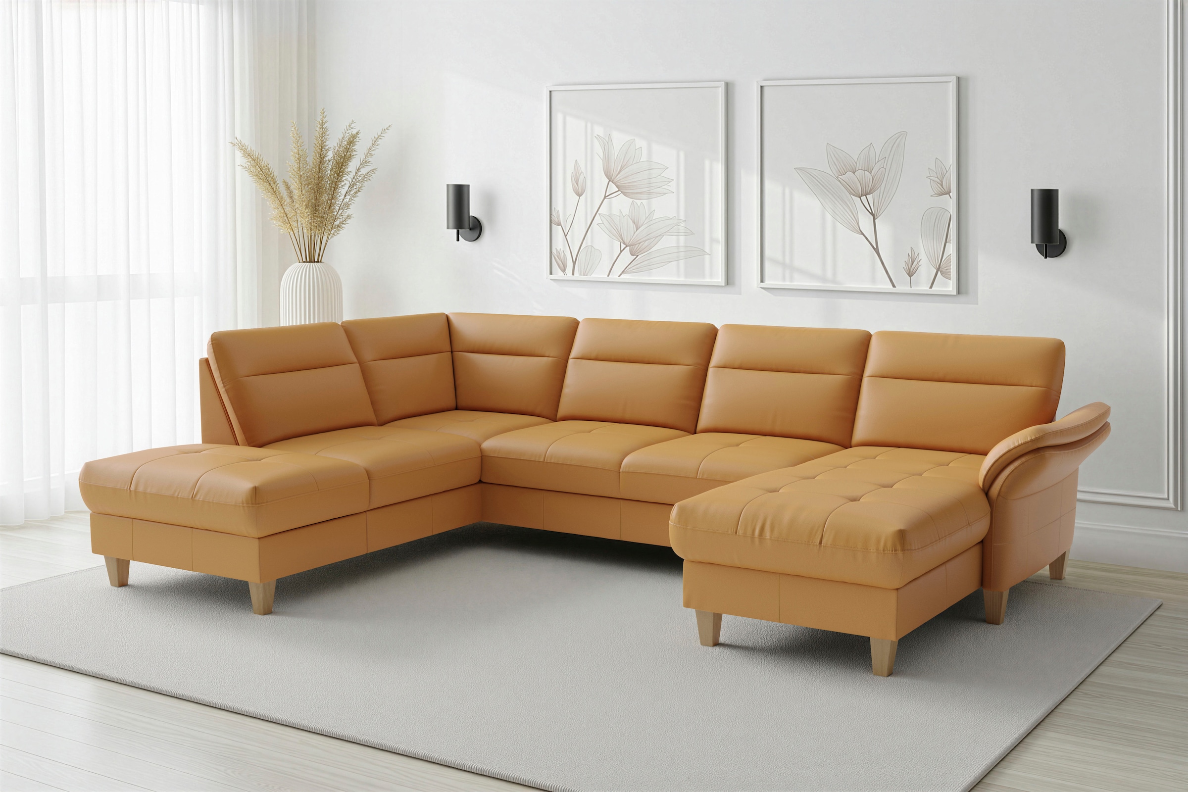 sit&more Wohnlandschaft »Pamela, U-Form, B: 292 cm, Leder«