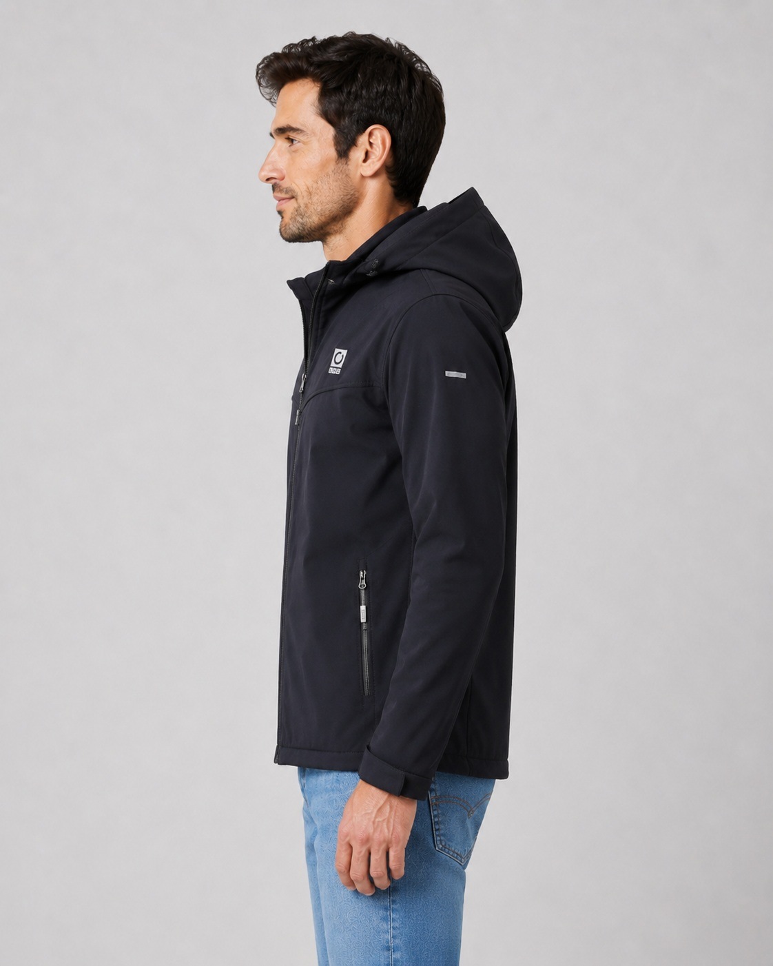 LPO Windbreaker »Melwyn Active« abnehmbare, verstellbare Kapuze