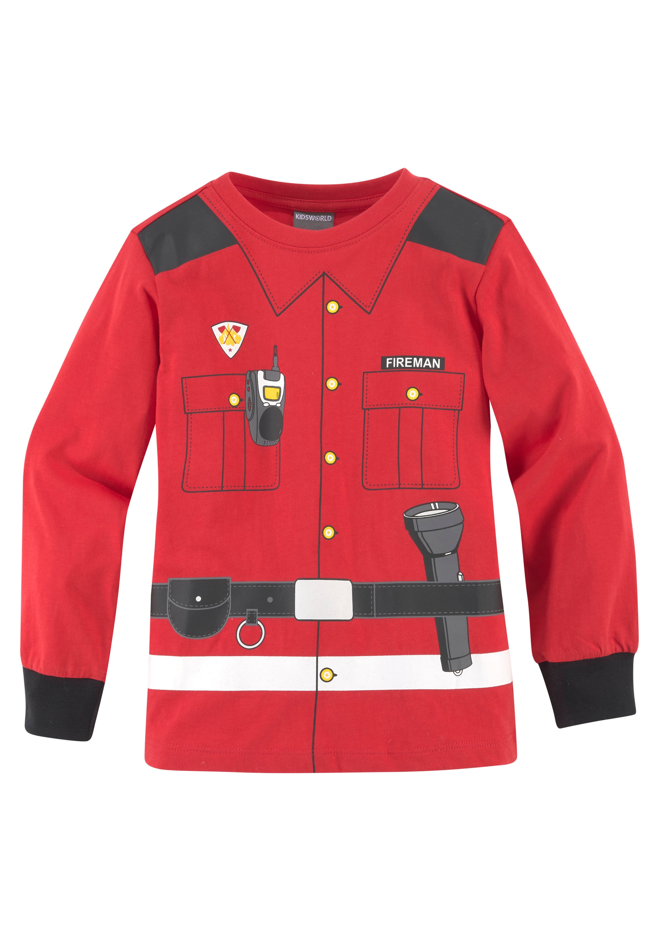 KIDSWORLD Langarmshirt »FEUERWEHR« Uniform-Druck