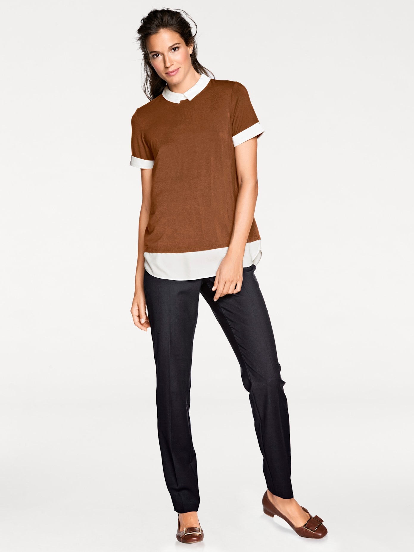 heine Rundhalsshirt »Rundhals-Shirt«, (1 tlg.)