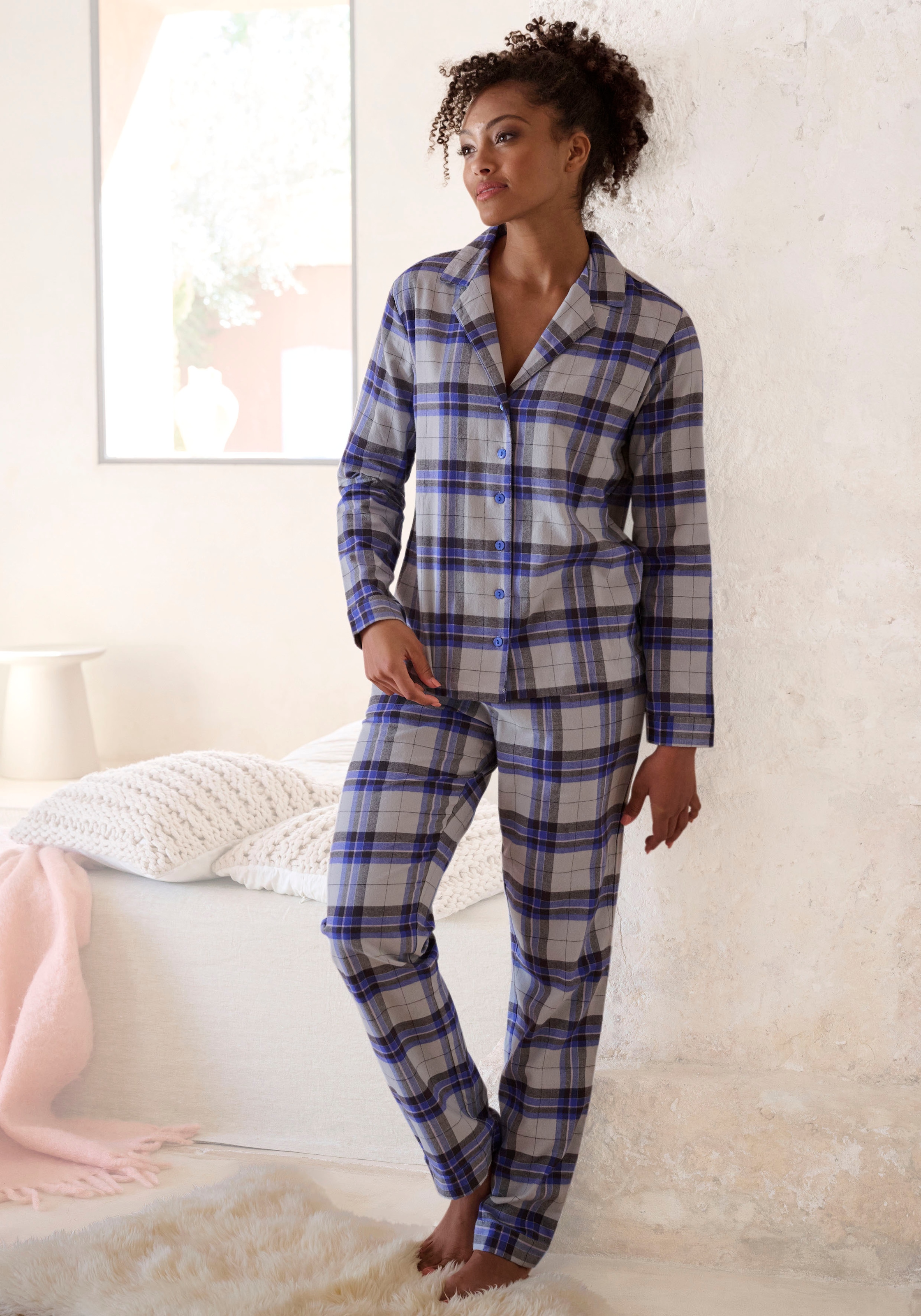 Vivance Dreams Pyjama, | tlg.), kuschelig aus Flanell weichem (2 bestellen UNIVERSAL online