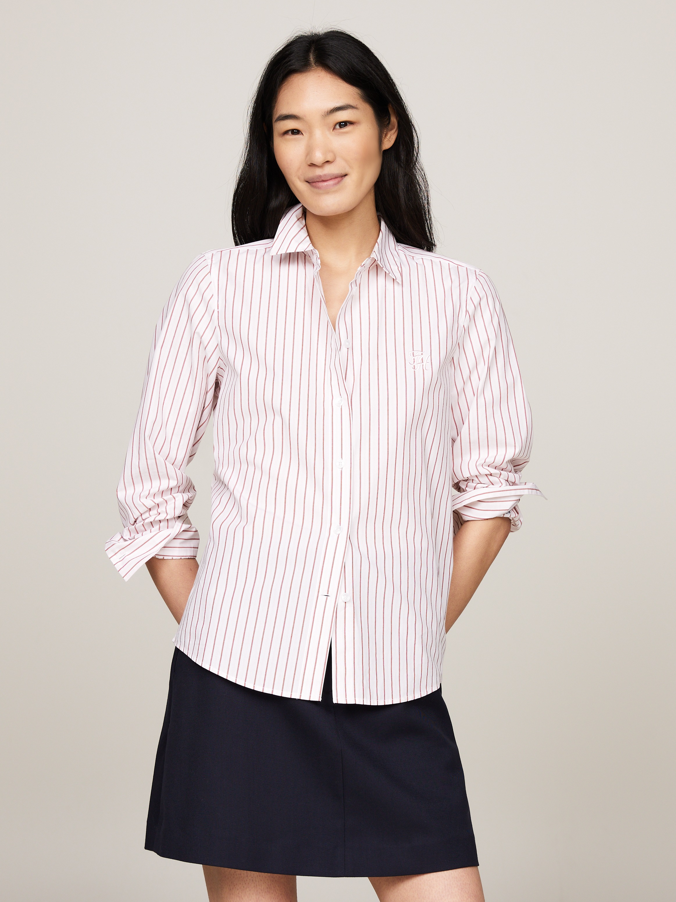 Tommy Hilfiger Hemdbluse »STRIPE REGULAR SHIRT«, mit Streifendessin