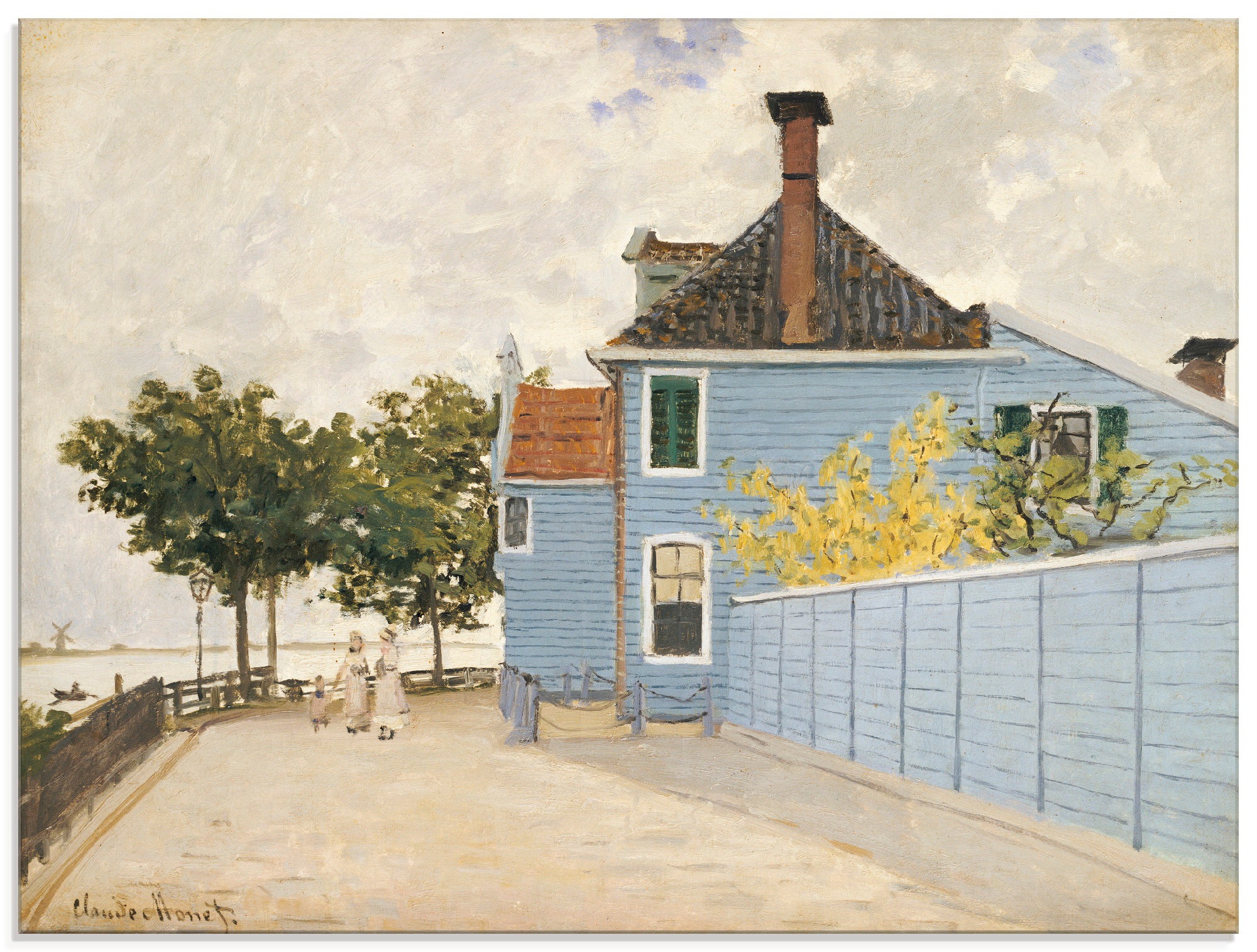Artland Glasbild »Das blaue Haus Zaandam«, Gebäude, (1 St.), in  verschiedenen Größen auf Raten bestellen