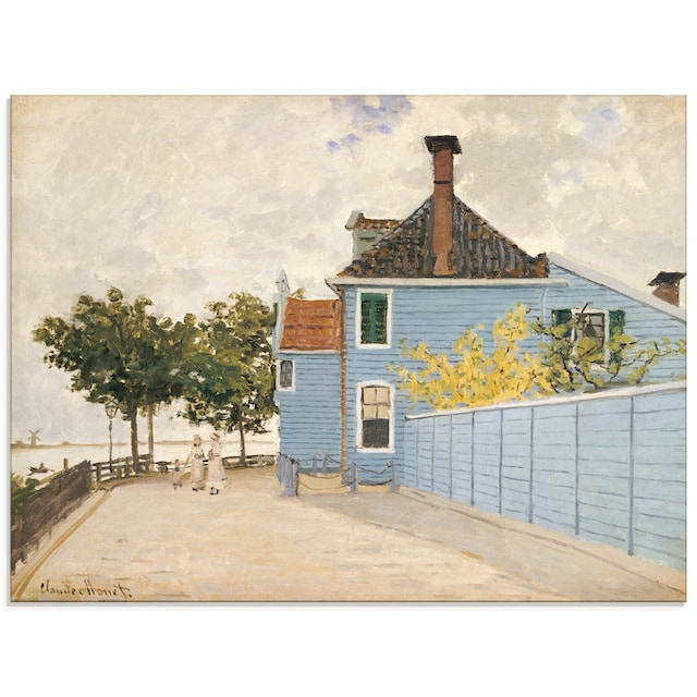 Artland Glasbild »Das blaue Haus Zaandam«, Gebäude, (1 St.), in  verschiedenen Größen auf Raten bestellen