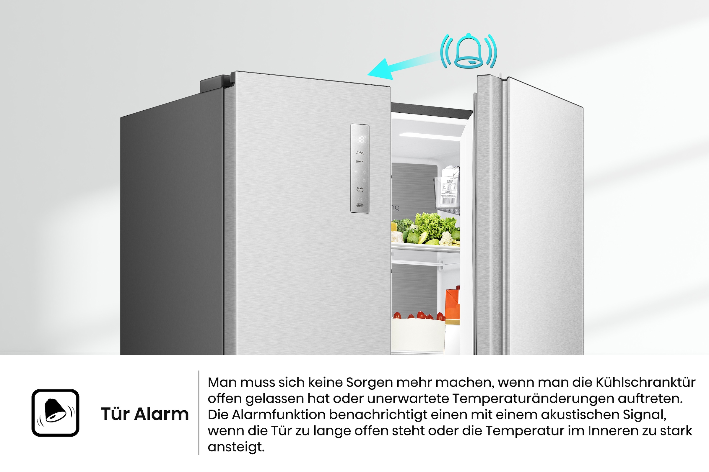 Hisense Side-by-Side »RS3P538NAIE« 178,6 cm hoch 91,1 cm breit einfacher Side by Side mit Premium-Ausstattung