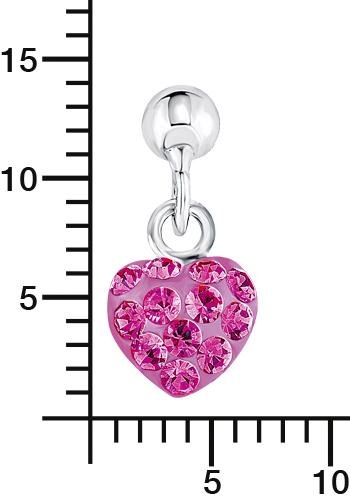 Amor Paar Ohrstecker »Herz« mit Kristallglas