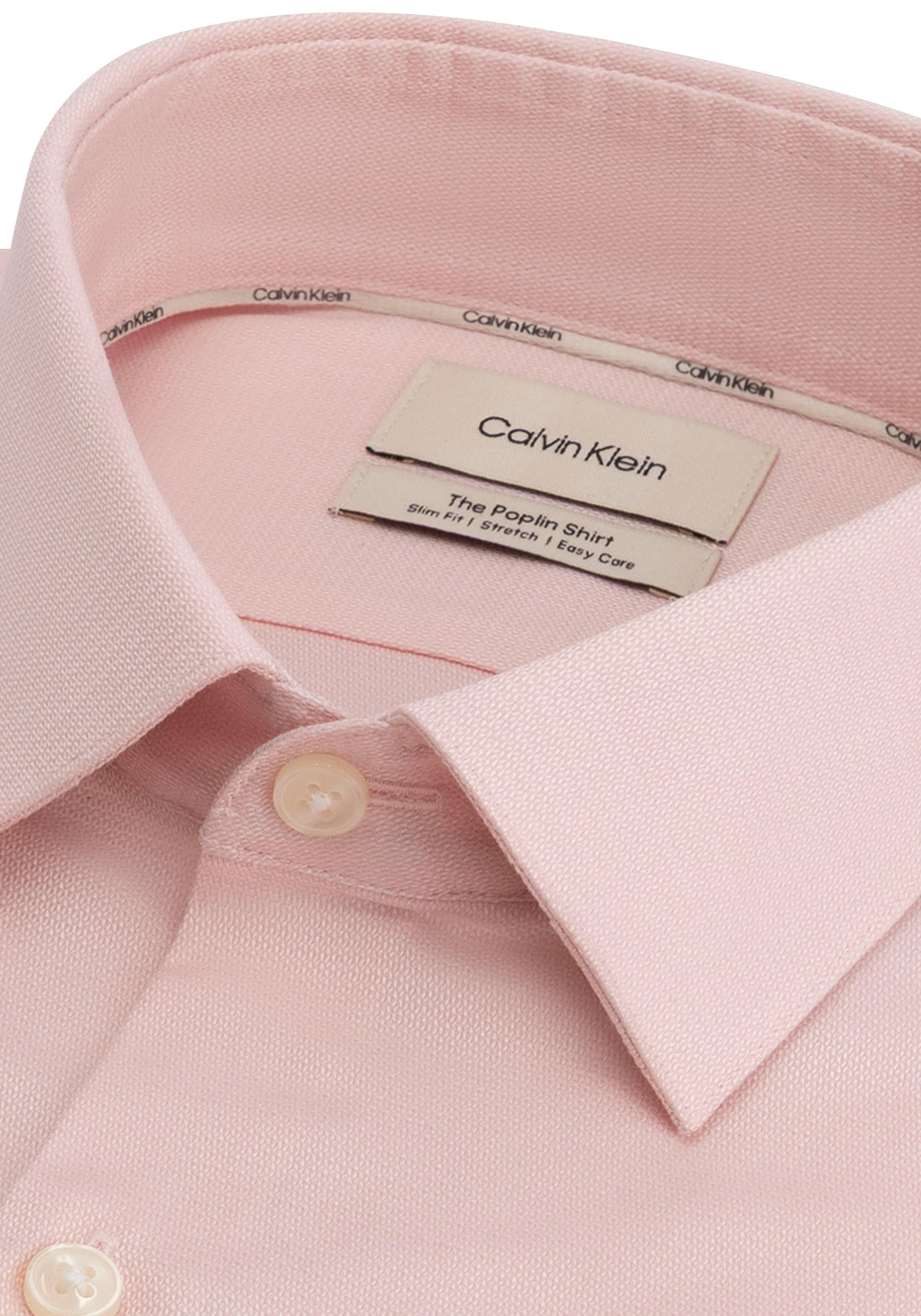 Calvin Klein Businesshemd »SLIM ESNTL POPLIN STR SLD« Slim fit mit Knopfleiste