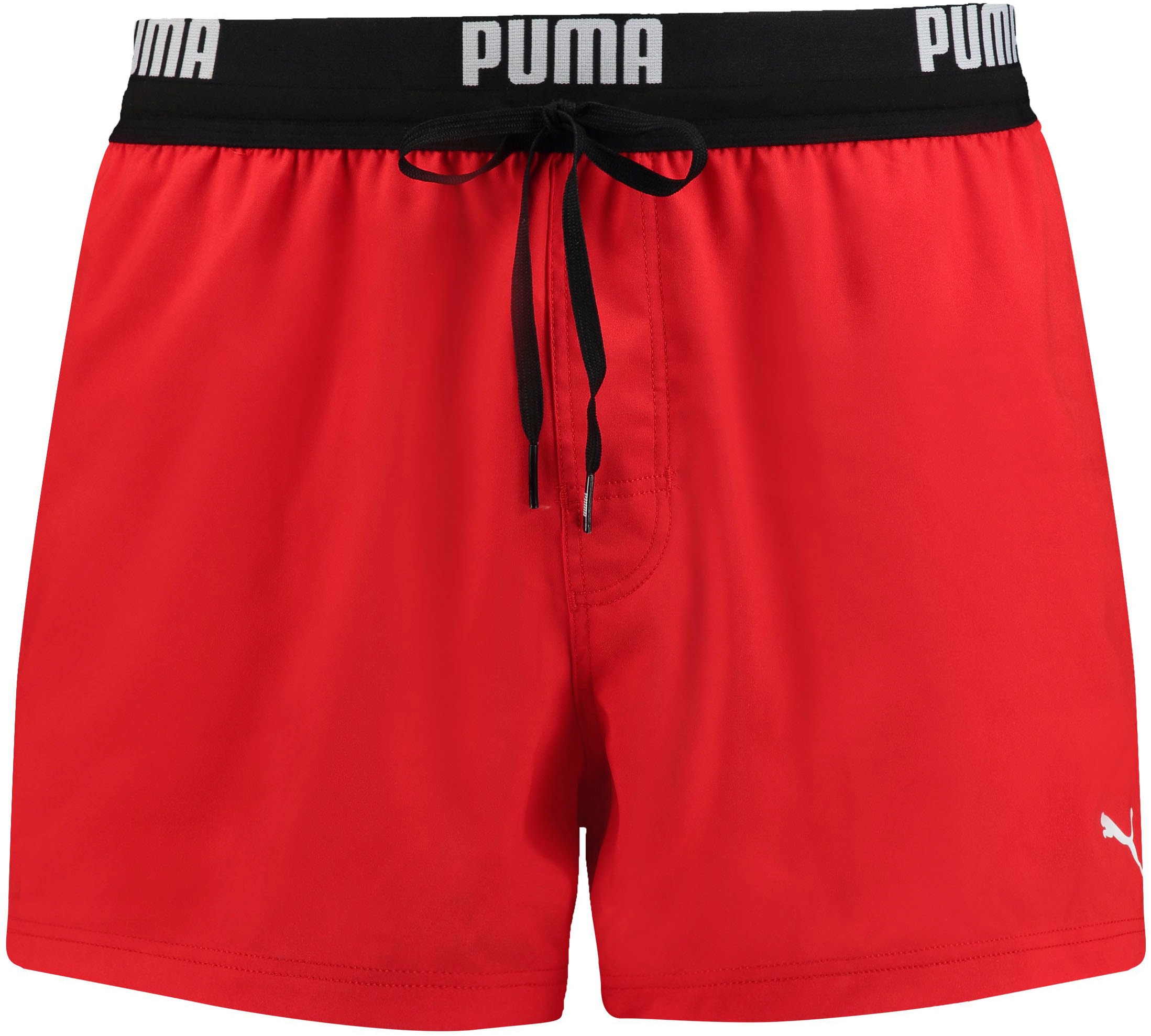 PUMA Badeshorts »PUMA SWIM MEN LOGO SHORT SHORTS 1P« Seitentaschen, Gesäßtasche mit Reißverschluss, Kordelzug