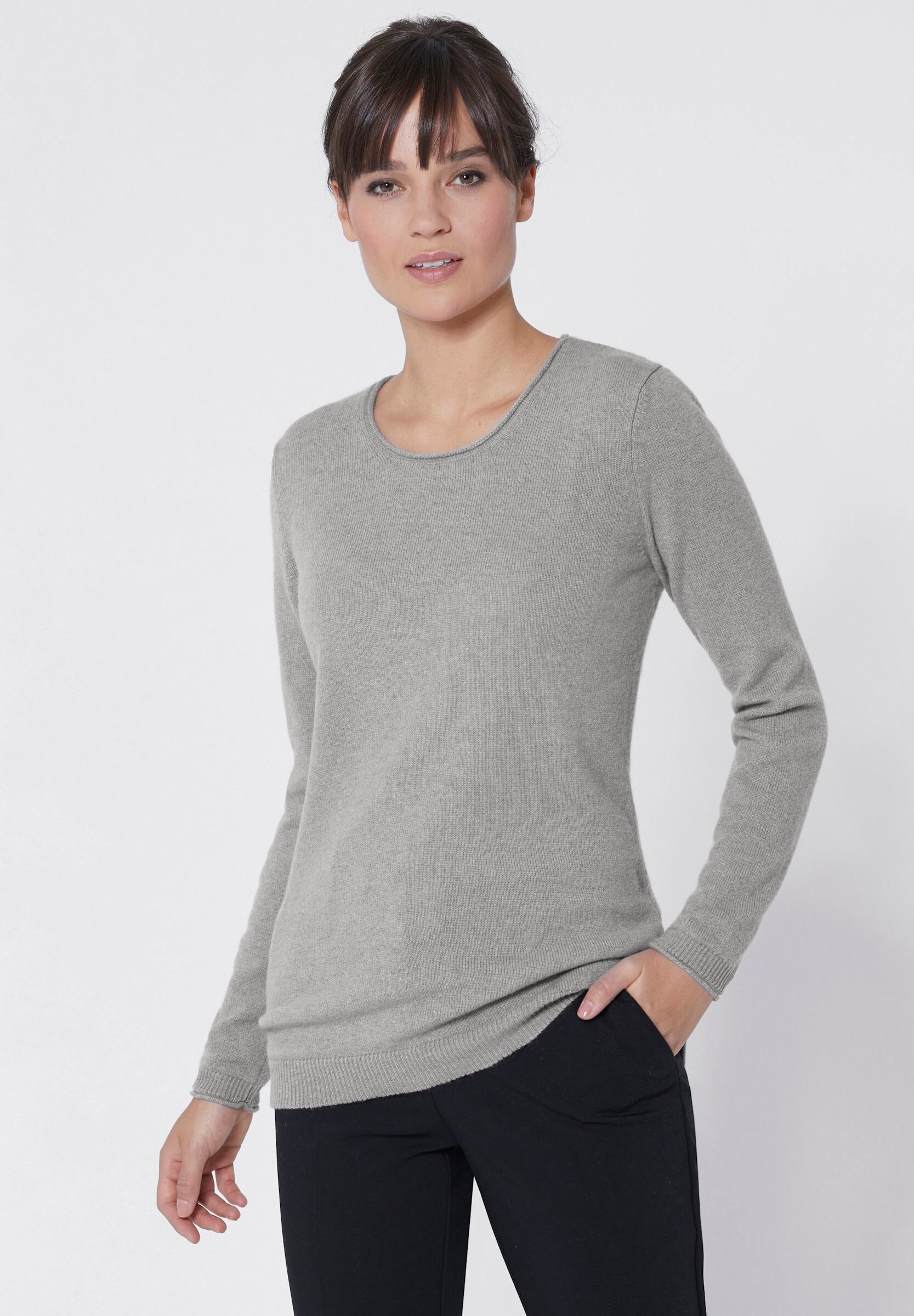 Witt Longpullover »Kaschmir-Pullover Kaschmirpullover mit Rollkanten«