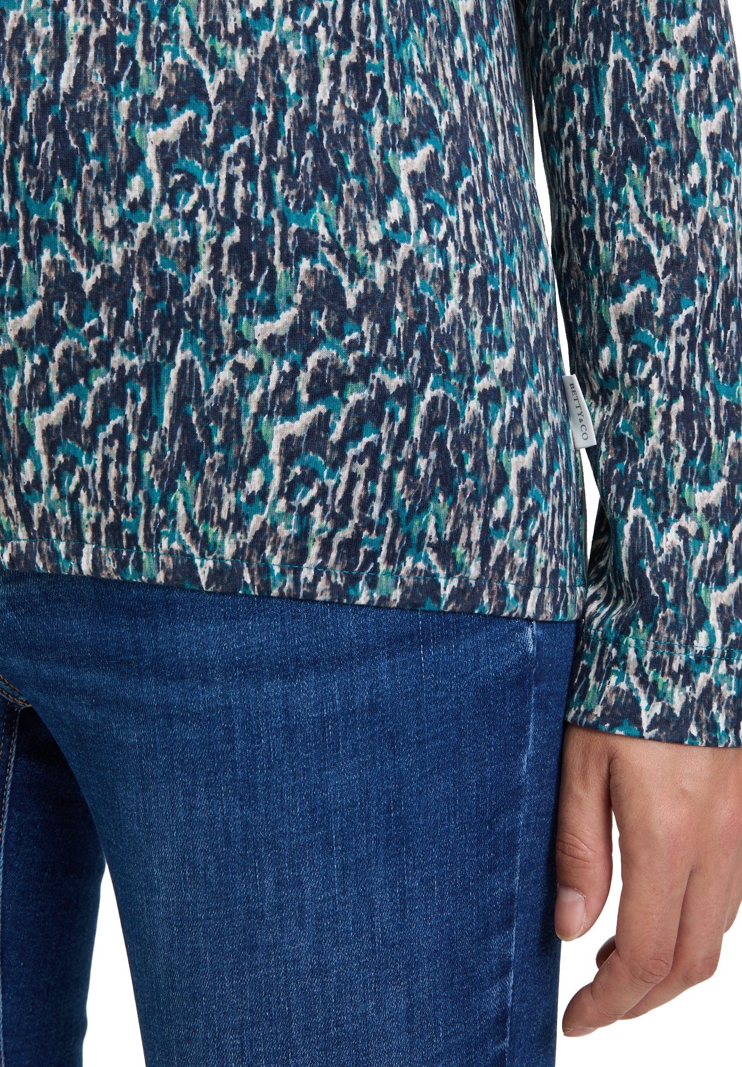 Betty&Co Langarmshirt »Casual-Shirt mit verdeckter Verschlussleiste«