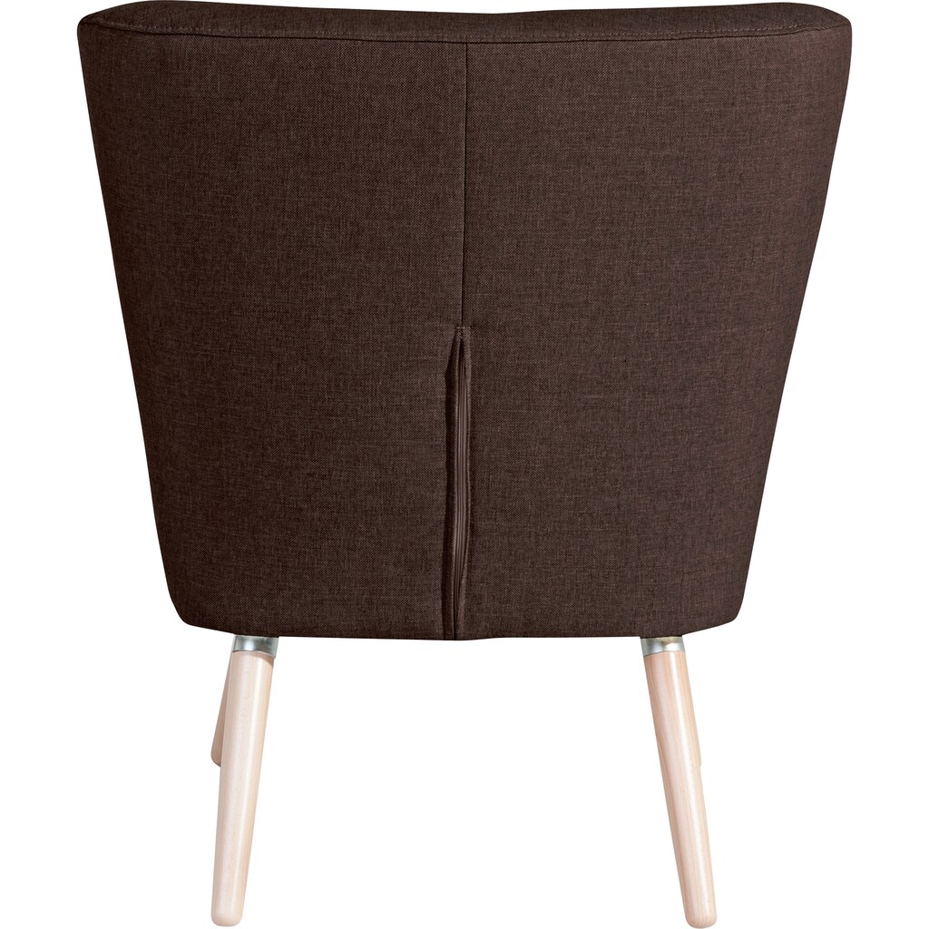 Max Winzer® Sessel »Nikki«, im Retro-Design, mit Holzbeinen