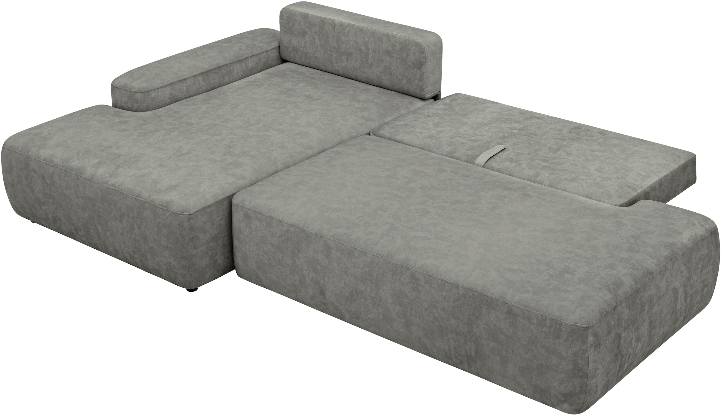 INOSIGN Ecksofa »TORGE, Schlafsofa Cord, Samtvelours u. Strukur fein, Couch in L-Form«, Schlaffunktion und Bettkasten, Liegefläche: 210x125 cm, neues Design