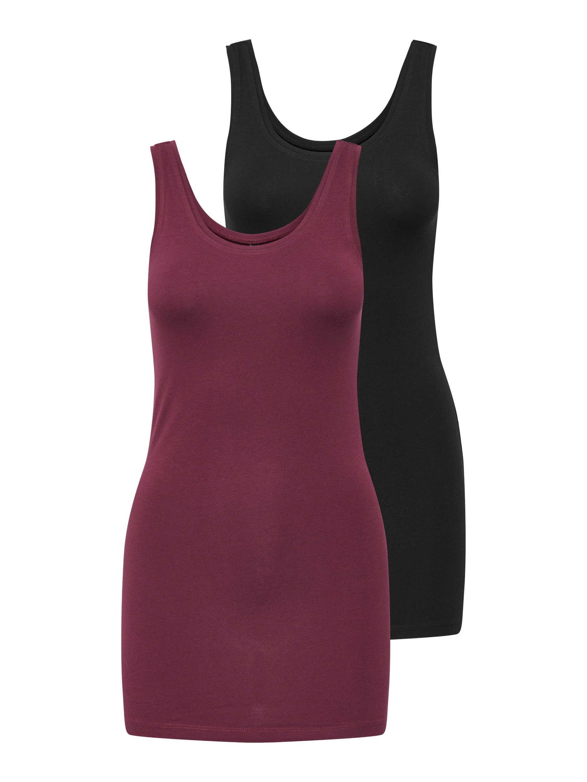 ONLY Tanktop »ONLLIVE LOVE NEW LONG TT 2PACK NOOS«, (Packung, 2 tlg., 2er-Pack)
