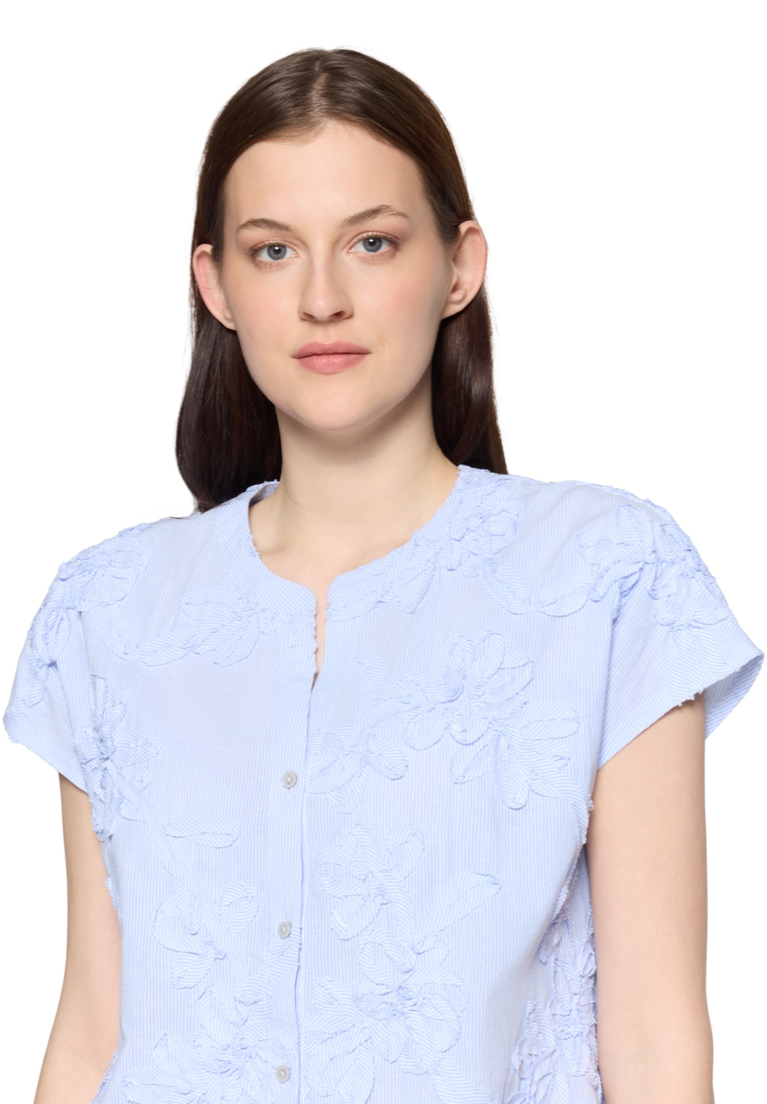 Betty&Co Hemdbluse »Hemdbluse mit Stickerei«