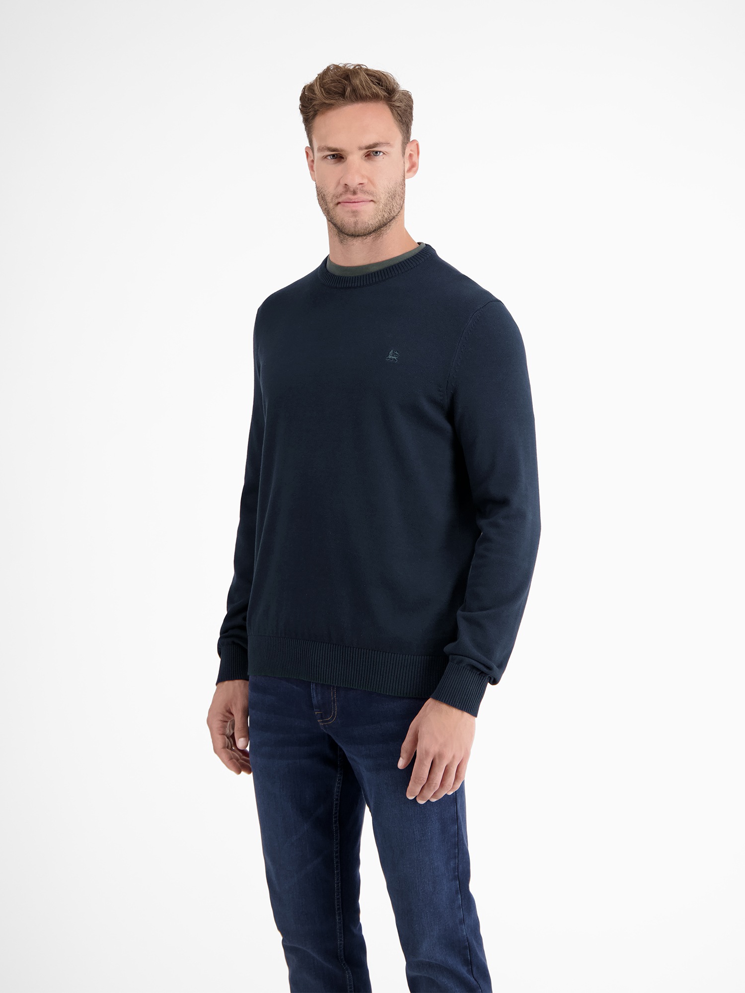 LERROS Strickpullover »LERROS Crewneck Strickpullover«