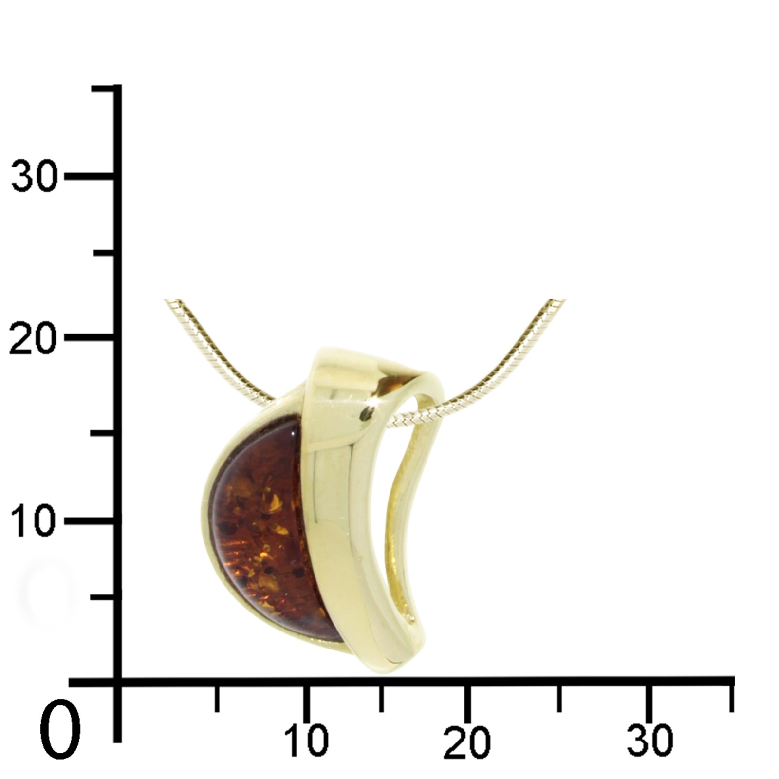 OSTSEE-SCHMUCK Kette mit Anhänger »- Gleiter-Lale - Silber 925/000, vergoldet - Bernstein«