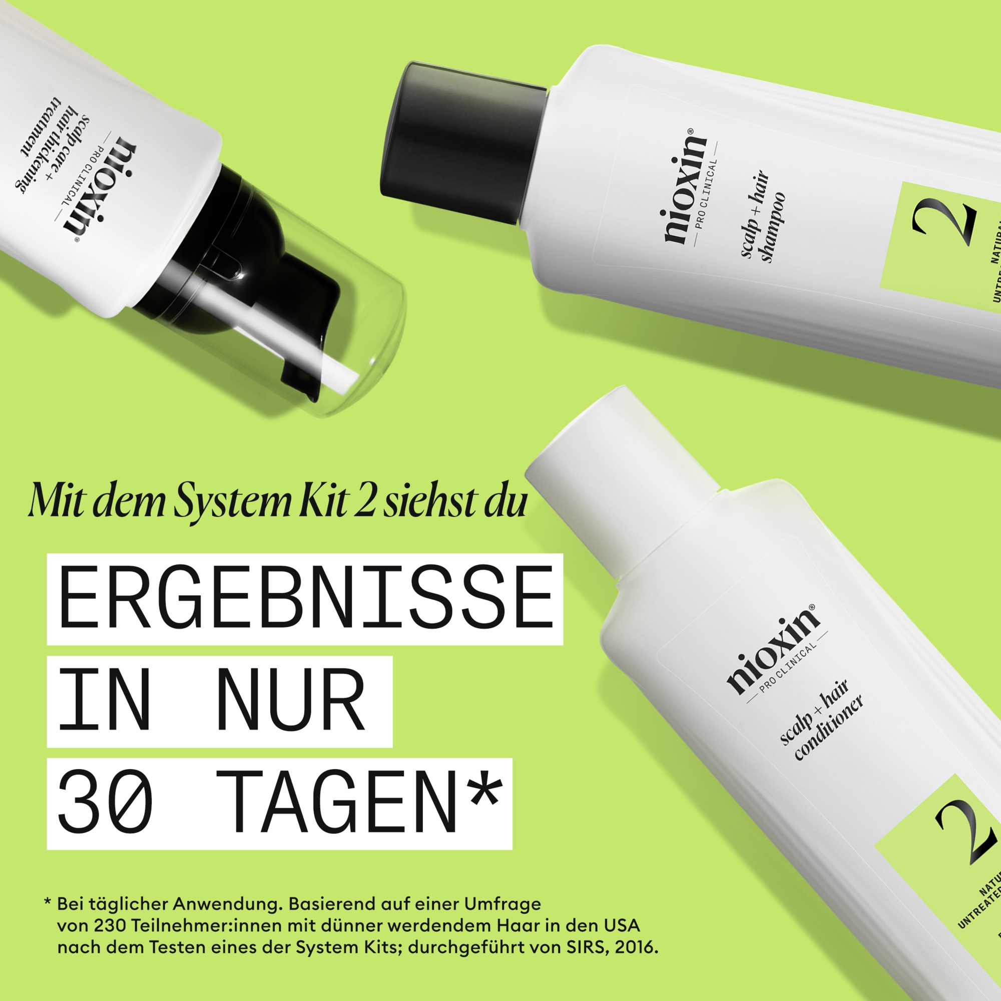 Nioxin Kopfhaut-Pflegelotion »System 2 Leave-on Treatment« mehr Volumen, schützt vor Haarbruch, voller wirkendes Haar