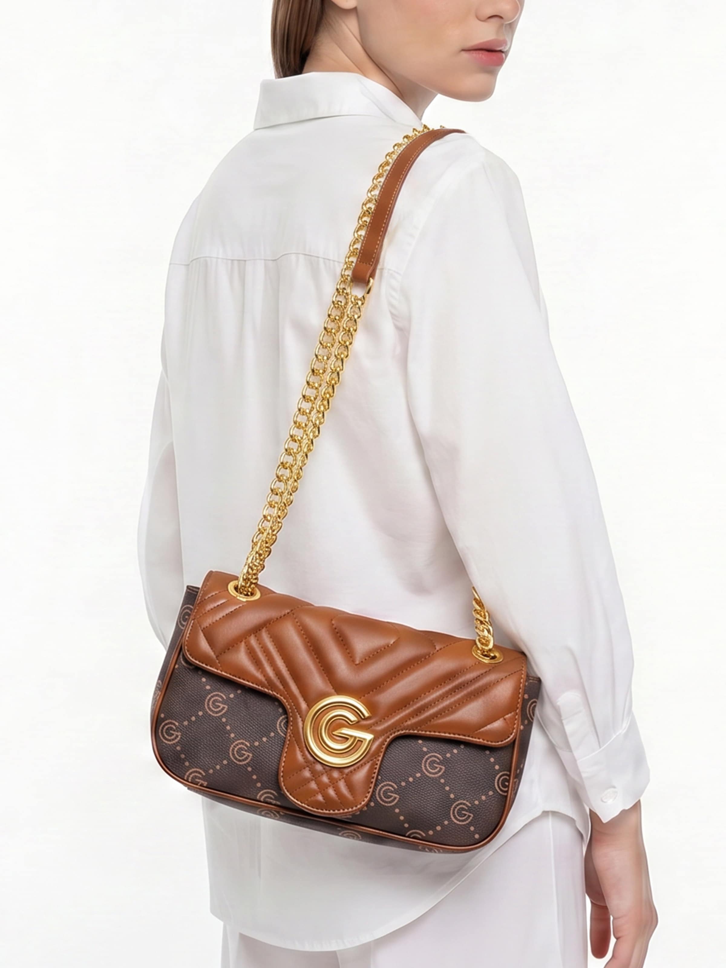 Gabriella GUCCI Umhängetasche »CINDY« Damen Umhängetasche, Handtasche, Tragetasche mit Logoverzierung