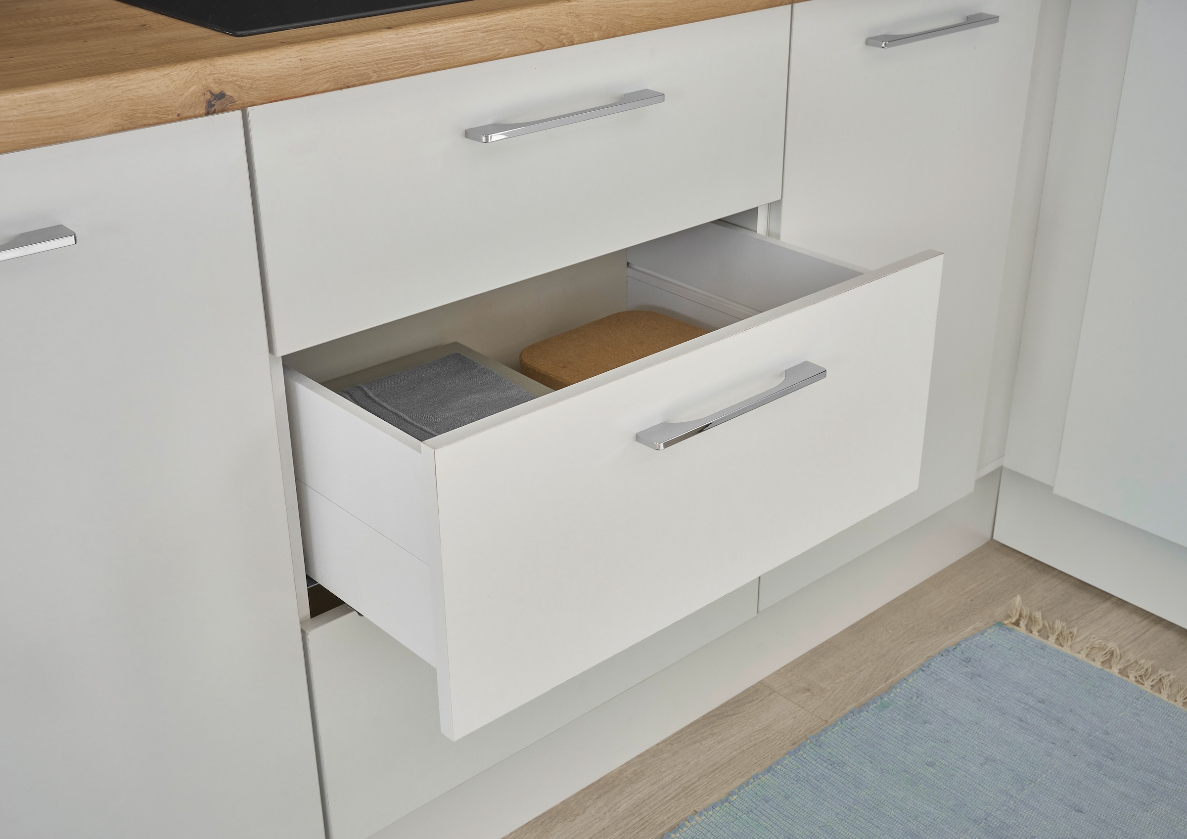BASIC by Balculina Küchenzeile »Turin«, Breite 370 cm, wahlweise mit E-Geräten