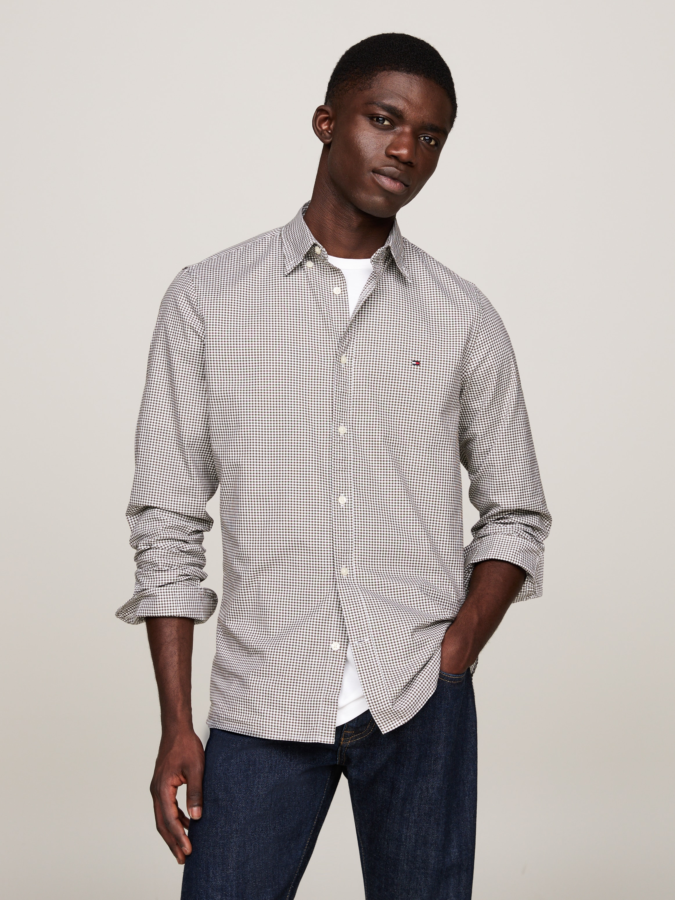 Langarmhemd »MICRO GINGHAM POPLIN SF SHIRT«