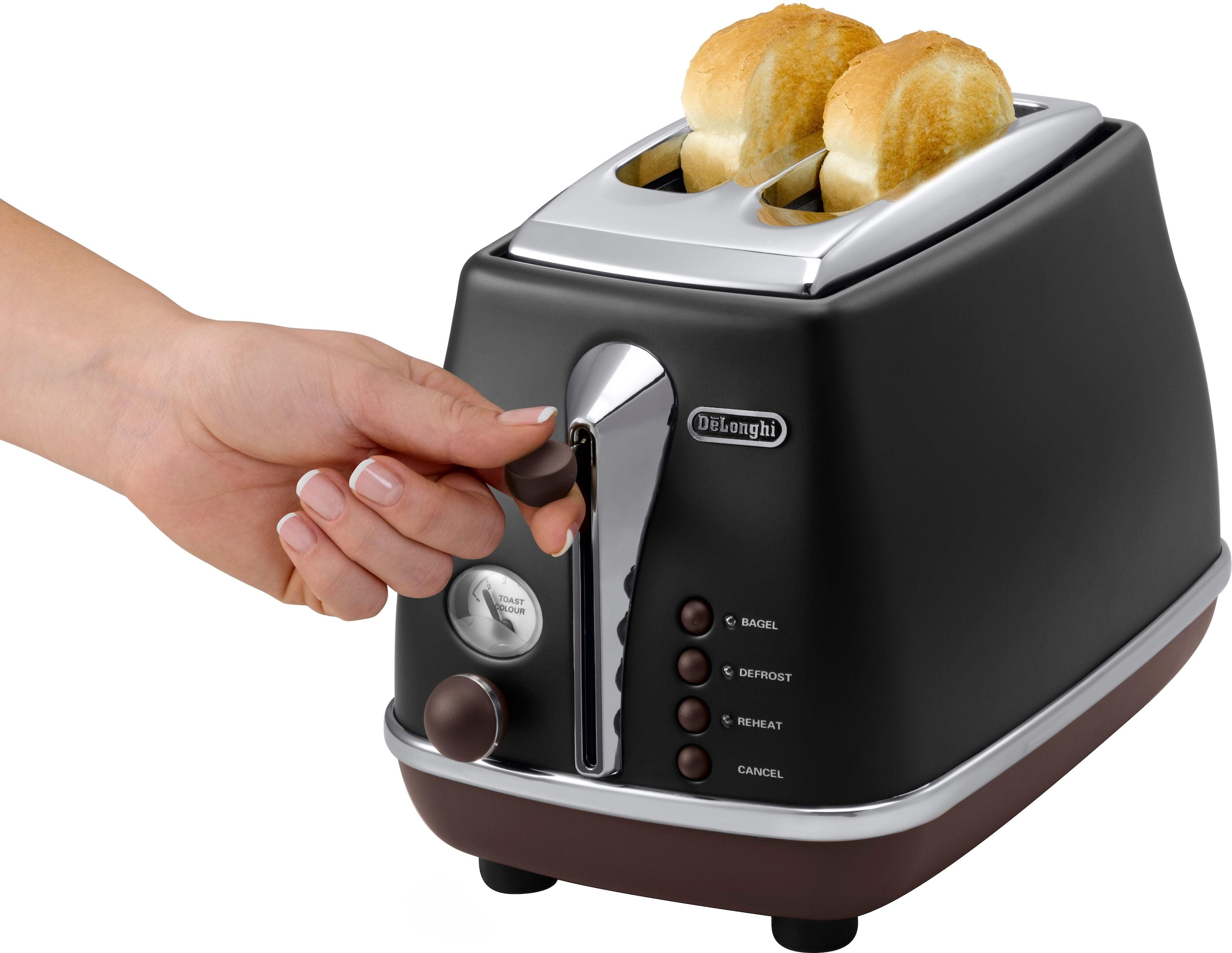 De'Longhi Toaster »CTOV 2003.BK«, 2 kurze Schlitze, 900 W